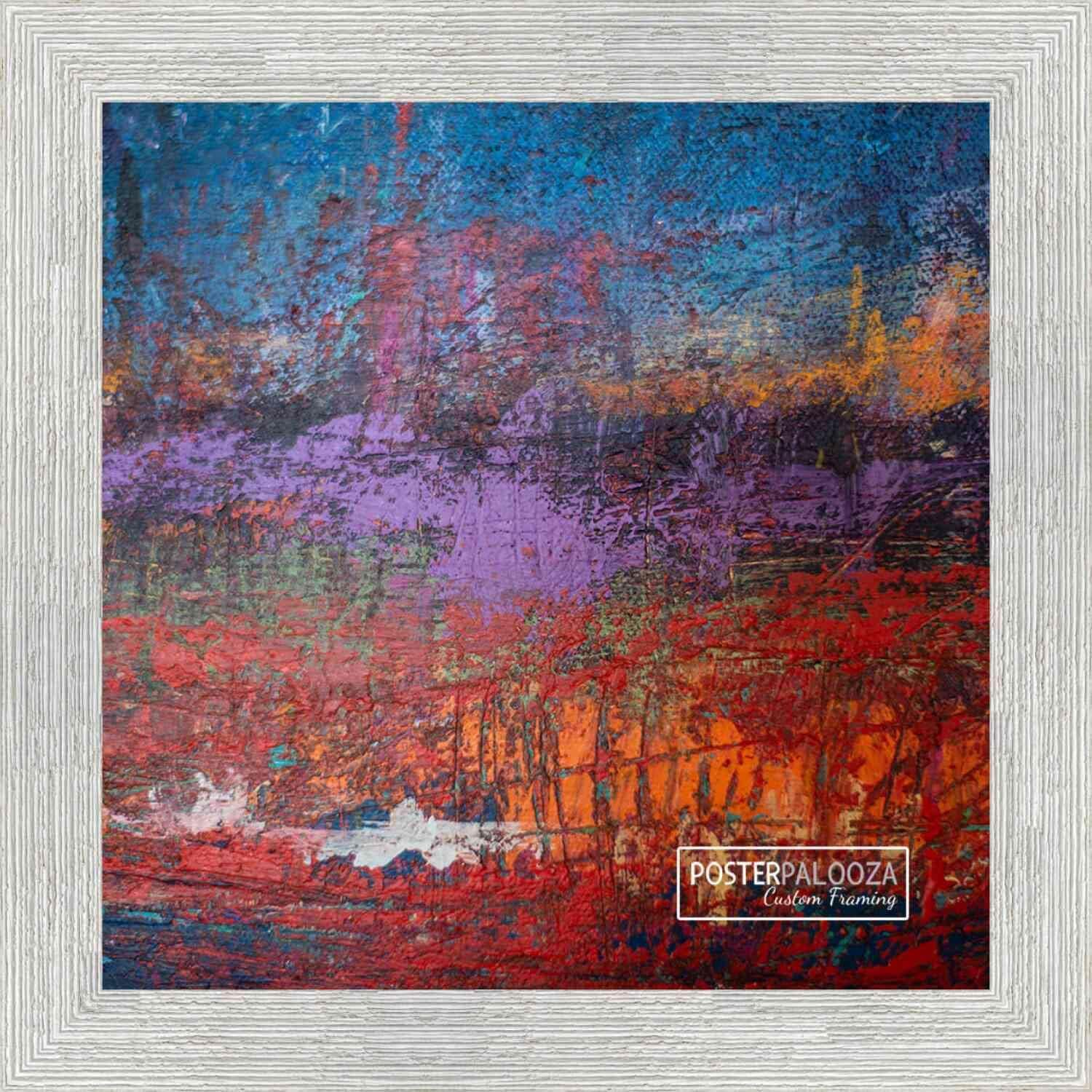 Marco de madera para fotografía 30 x 30, Blanco rústico, 30×30