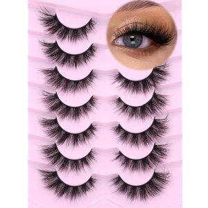 Pestañas postizas esponjosas de visón de aspecto natural, pestañas postizas de visón de 0.631 pulgadas, pestañas postizas 3D, 7 pares por Ruairie Pestañas postizas esponjosas de visón de aspecto natural, pestañas postizas de visón de 0.631 pulgadas, pestañas postizas 3D, 7 pares por Ruairie