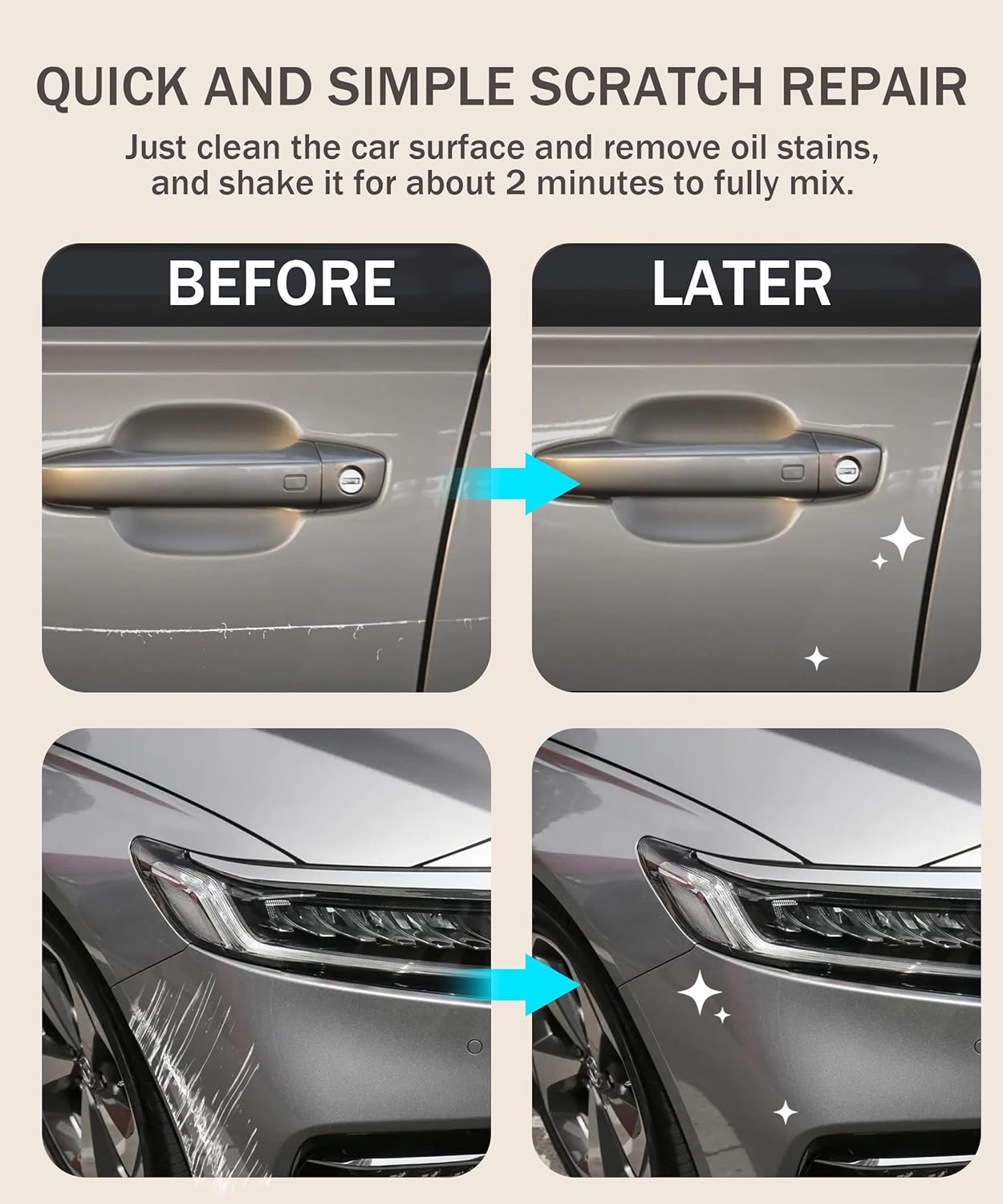 Car Paint Pen,Car Paint Repair,Car Touch Up Paint Easy Repair Car Repair Scratch Remover,Car Accessories Car Remover Scratch Repair Paint Pen,Fill