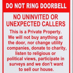 Letrero con texto en inglés “Do Not Knock Do Not Molb”, con protección UV, 10 x 7 pulgadas, libre de óxido, 40 mil, reflectante, fácil de montar Letrero con texto en inglés “Do Not Knock Do Not Molb”, con protección UV, 10 x 7 pulgadas, libre de óxido, 40 mil, reflectante, fácil de montar