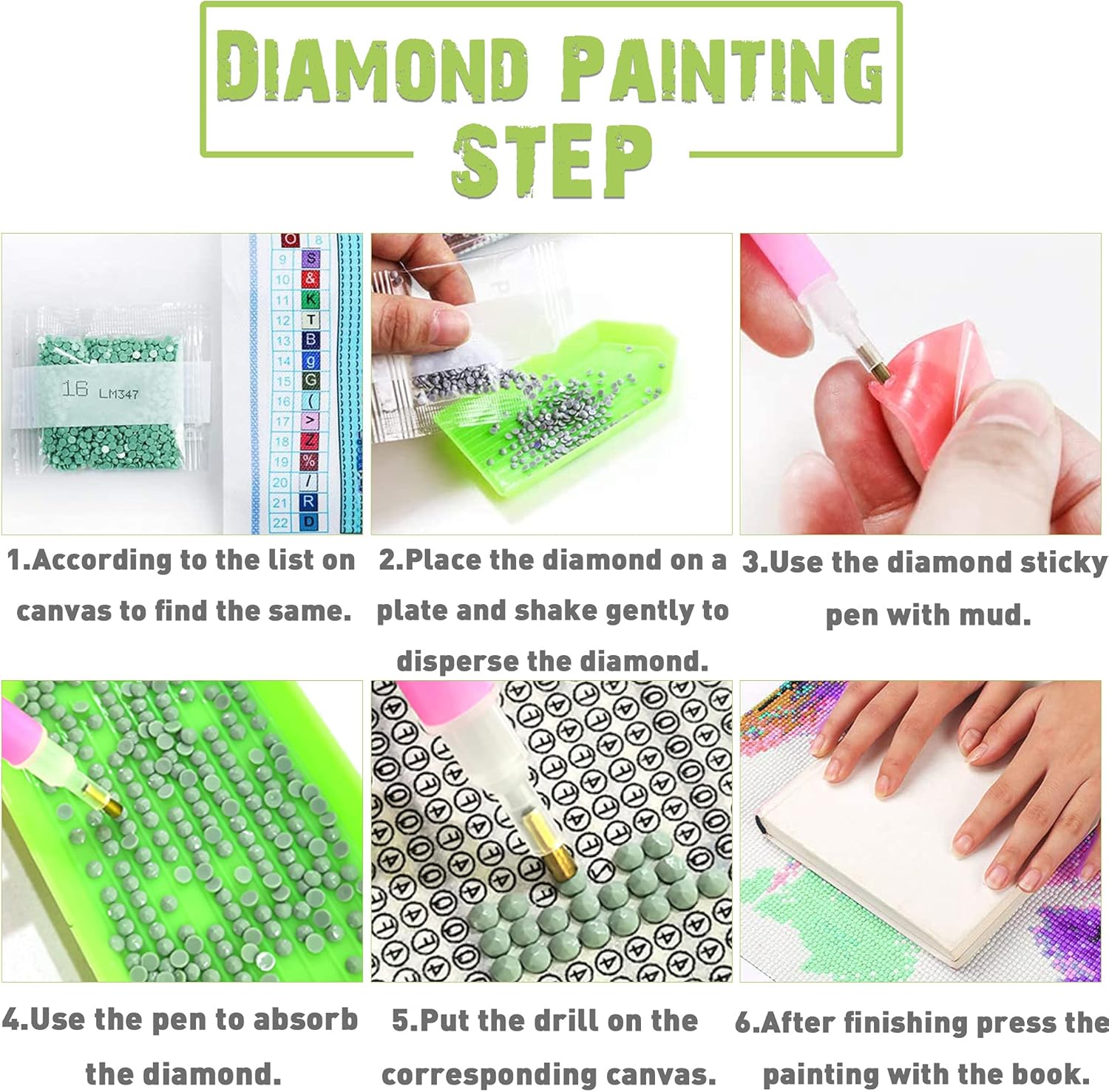 Kaliosy Kits de pintura de diamantes 5D para adultos, flores por números, pintura con diamantes, arte de animales, bricolaje, taladro completo,