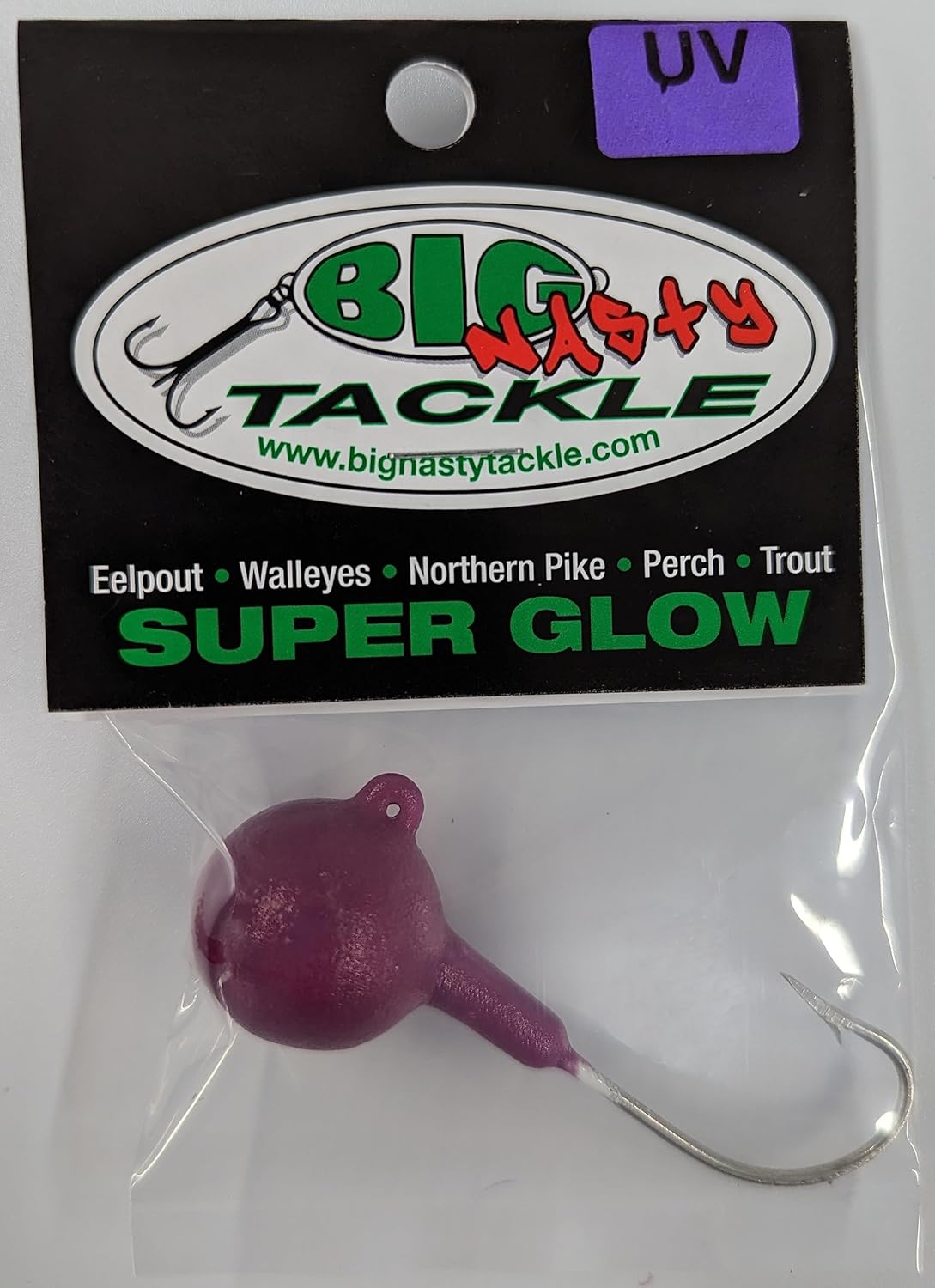 Big Nasty Tackle Super Glow Jaw Breaker Jig 2 14 oz (1 paquete)