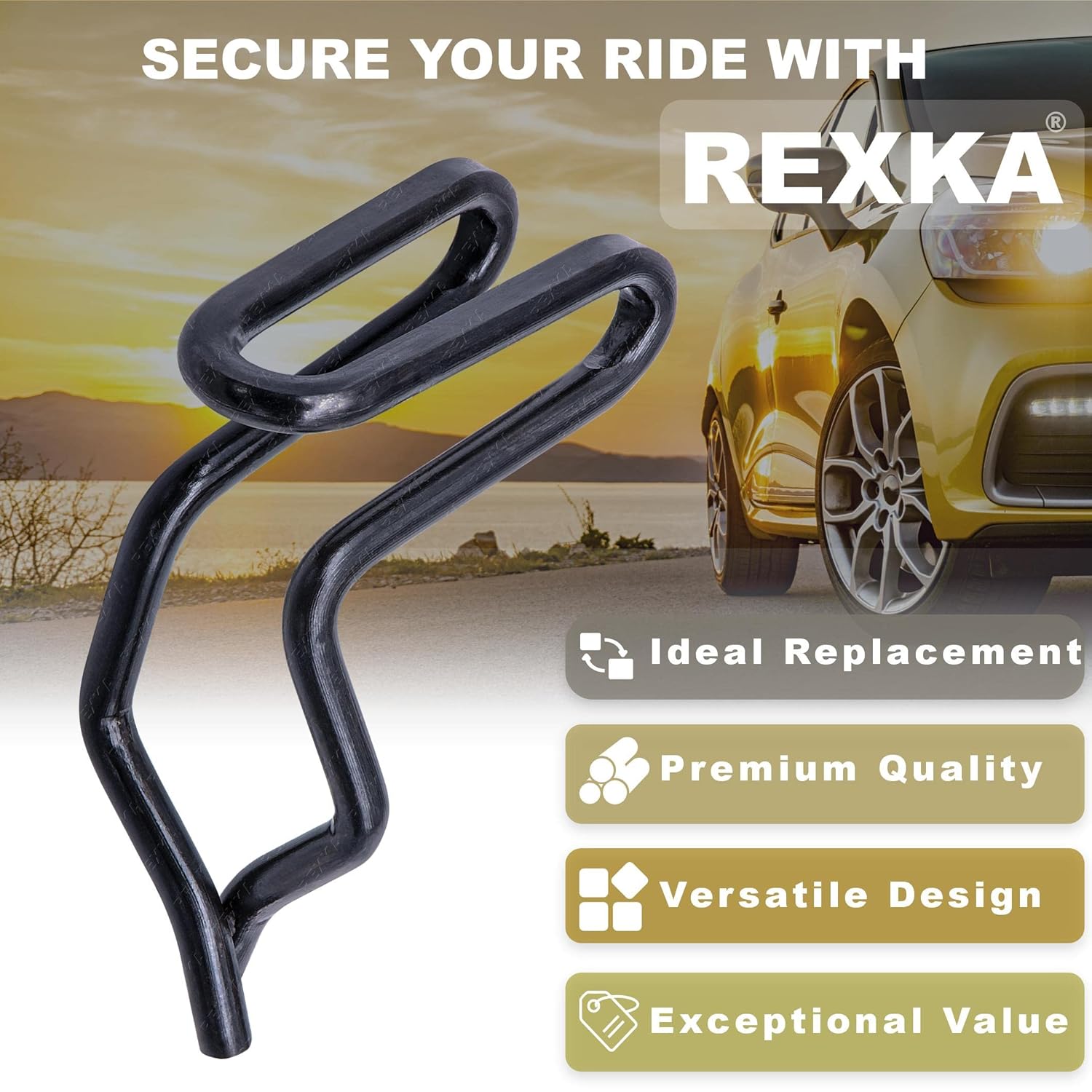 Rexka 10 clips de panel de puerta compatibles con Ford Mustang Dodge Chrysler Imperial New Yorker Charger Coronet Plymouth Cuda Roadrunner