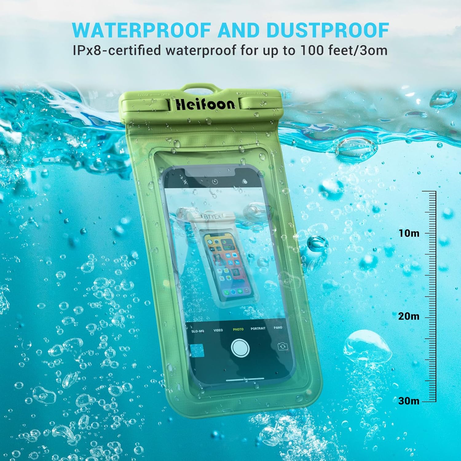 Funda impermeable universal para teléfono celular con cordón para iPhone 15 14 13 12 Pro Max Xs Max XR X 8 7 6S Plus SE, Galaxy S22 S21 S20 S10
