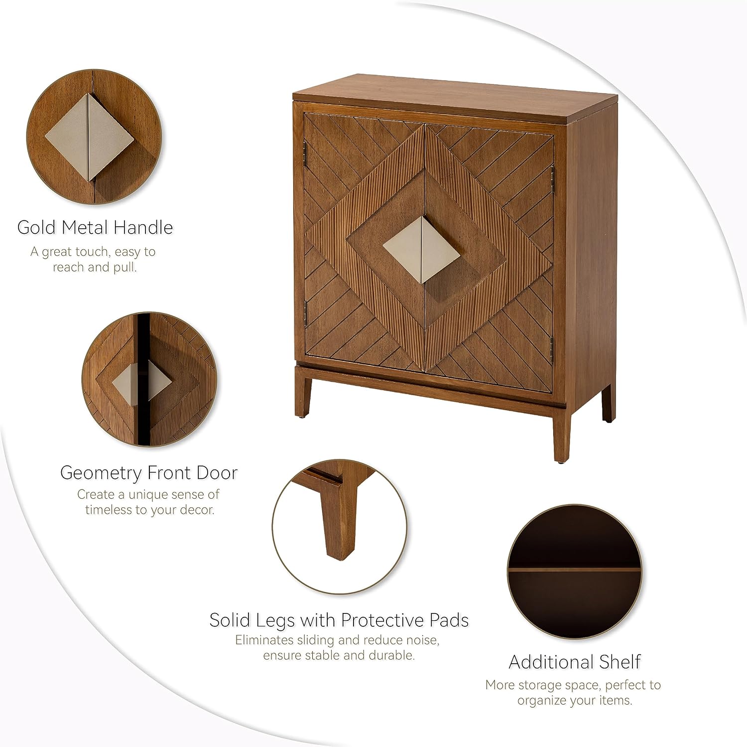 Armario de almacenamiento de granja, aparador de madera con 2 puertas para sala de estar, pasillo, dormitorio, comedor