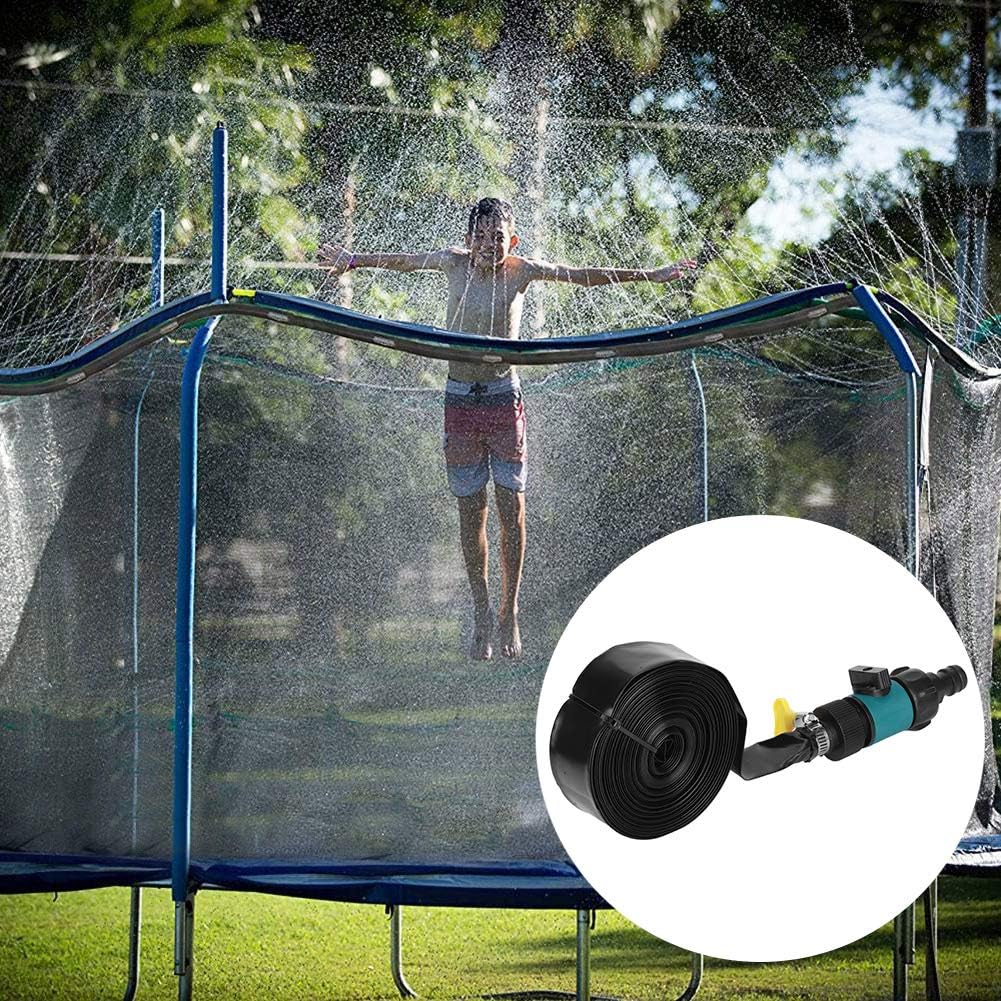 Fydun Garden Trampoline Water Sprinkler Hose Outdoor Cooling Wate Tool Summer Water 15m Garden Trampoline Water Sprinkler for Family (15m  49.2ft)