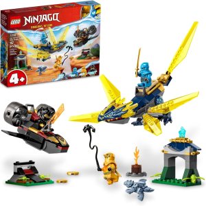 LEGO NINJAGO NYA y Arin’s Baby Dragon Battle 71798 Juguete de construcción Ninja, cuenta con un chorro, 2 dragones, 3 minifiguras y Baby Riyu, idea LEGO NINJAGO NYA y Arin’s Baby Dragon Battle 71798 Juguete de construcción Ninja, cuenta con un chorro, 2 dragones, 3 minifiguras y Baby Riyu, idea