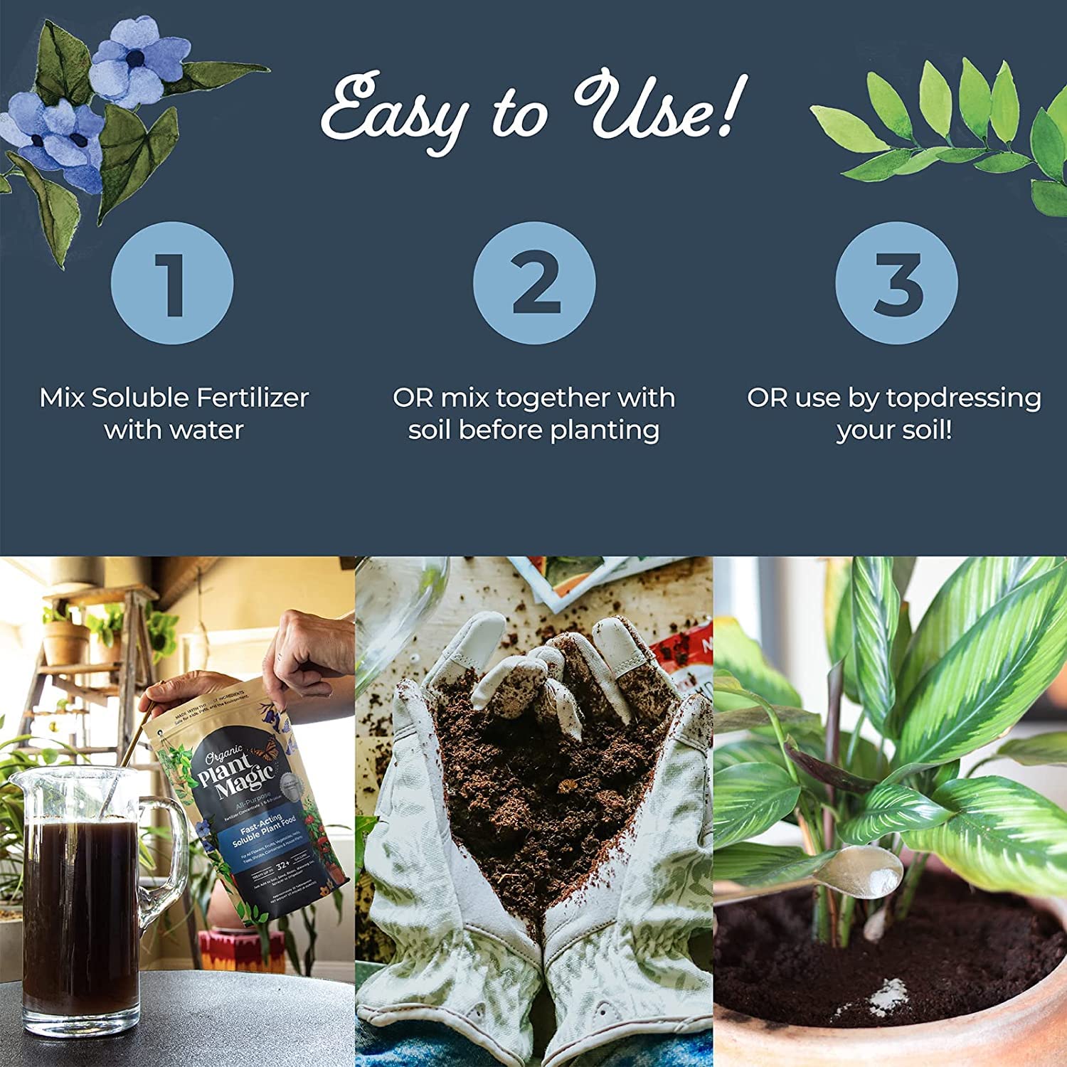 Organic Plant Magic  Té de compost instantáneo -100% Fertilizante OrgánicoFácil de usar