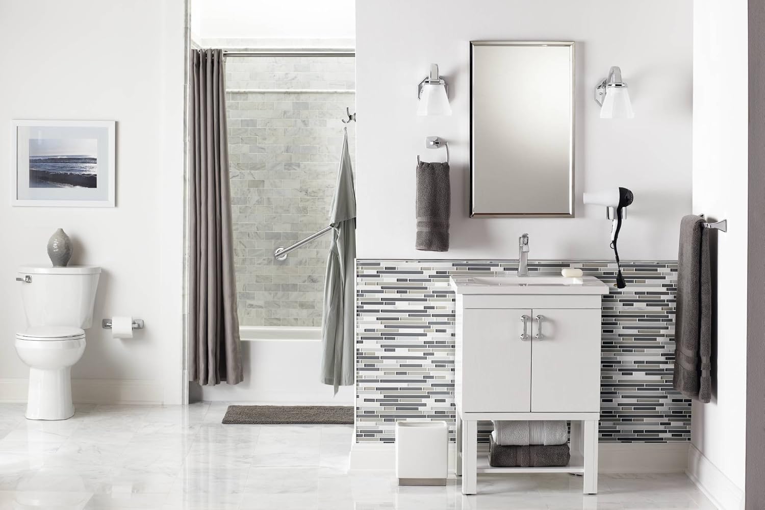 Moen YB5103CH Voss – Gancho doble para bata, cromado, 2 unidades