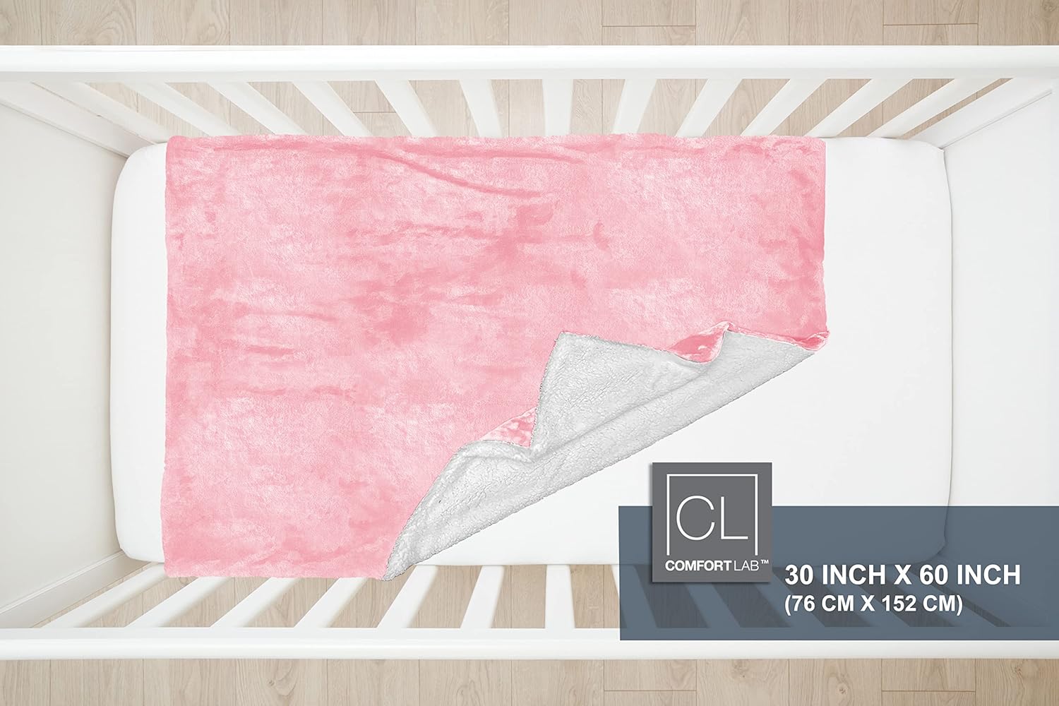 Comfort Lab Manta reversible de franela Sherpa  Elegante manta esponjosa para sofá y decoración del hogar  Anti frisado no se desprende, acogedora y