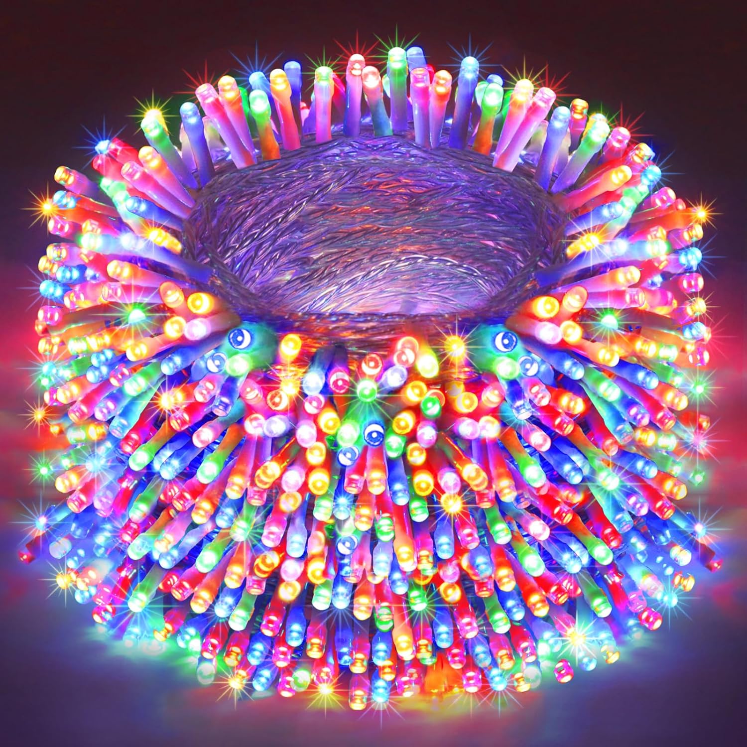1200 luces LED de Navidad de 392 pies, decoración al aire libre, 8 modos y temporizador de memoria, luces de Navidad con enchufe remoto, guirnalda