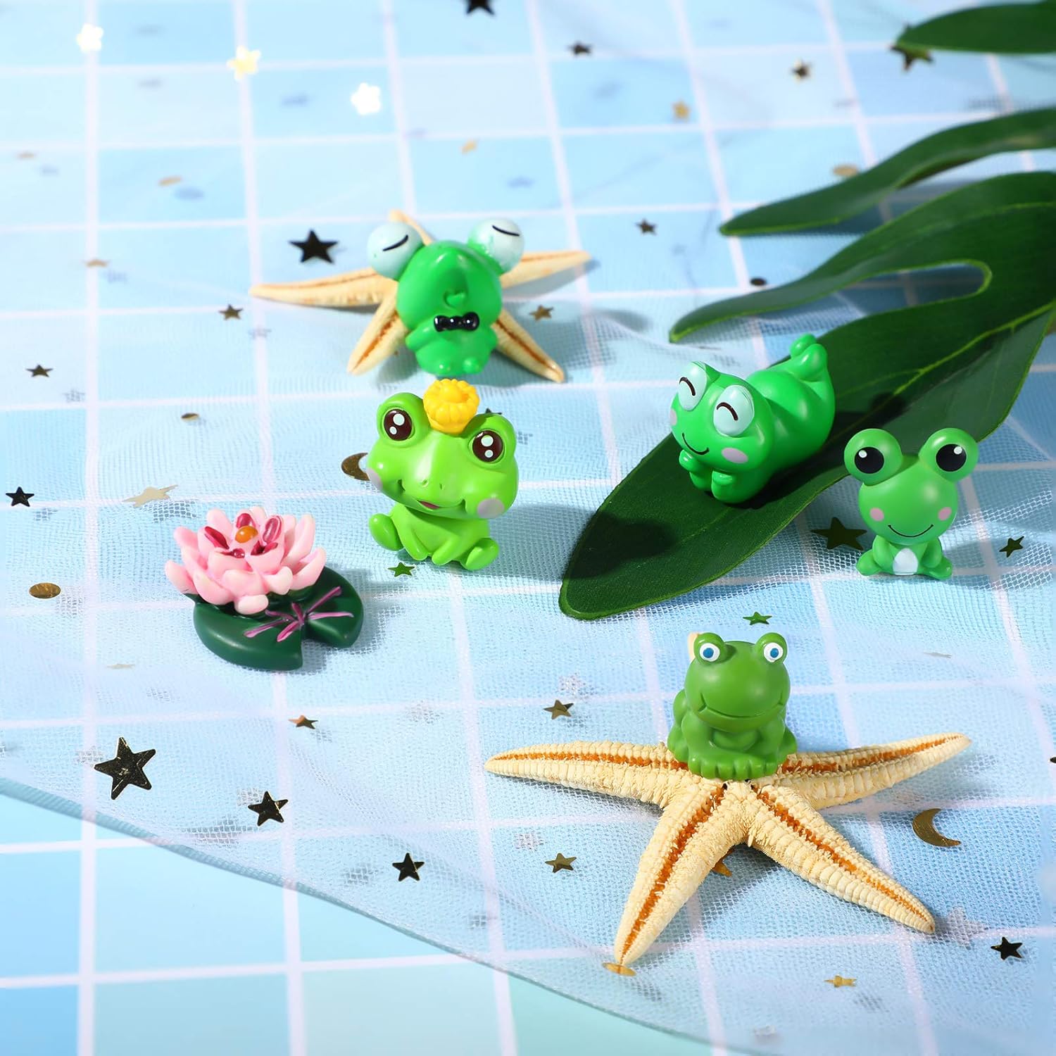 Jetec 22 piezas de figuras de animales para decoración de tartas, mini decoraciones de animales en miniatura, adornos para jardín, musgo, paisaje,
