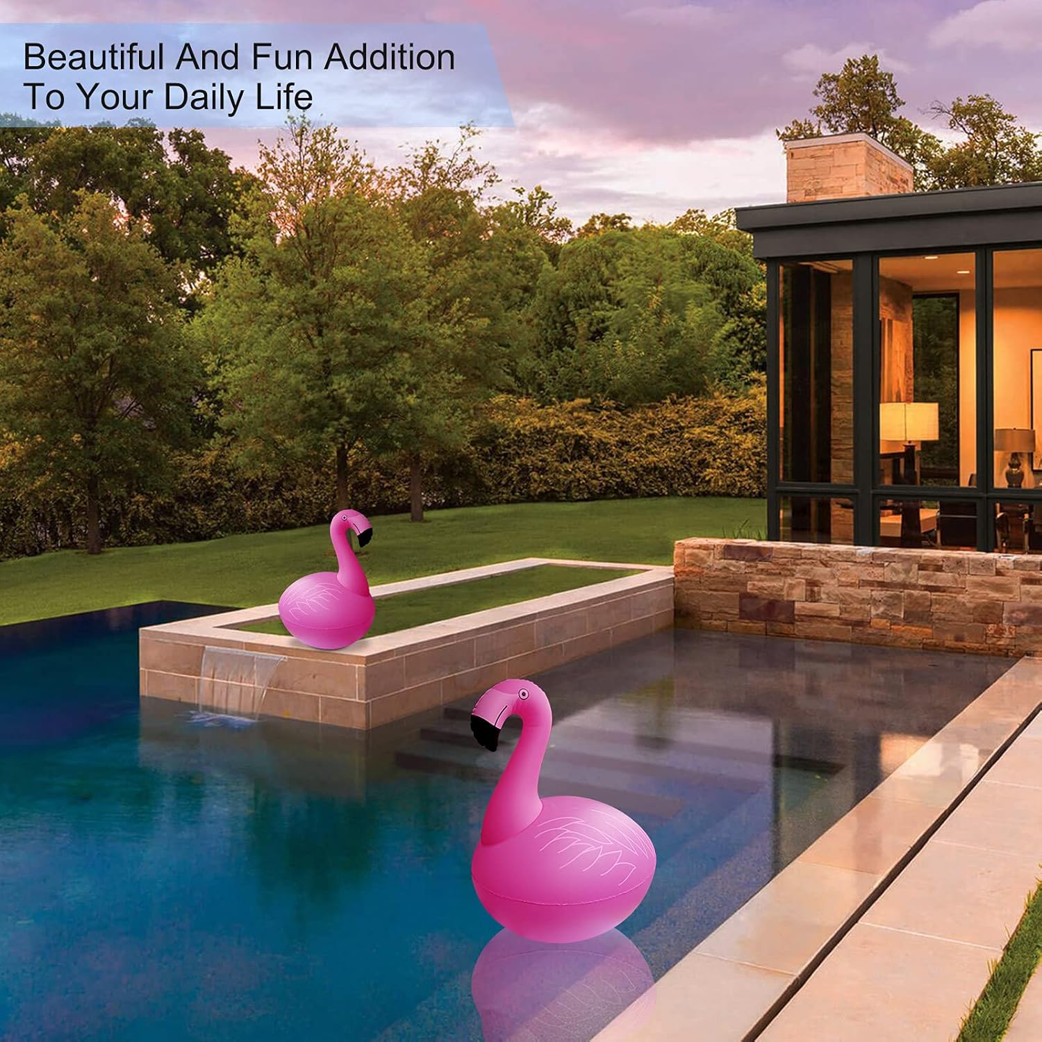 Rukars Luces solares de flamenco que flotan, 1 unidad de luces flotantes para piscina, luz brillante, encendido y apagado automático, luces LED