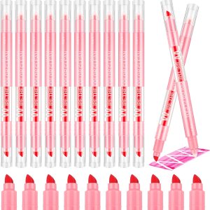 10 marcadores borrables de doble cabeza para escritura suave, punta de cincel y punta fina, marcadores de doble extremo borrables para uso en la 10 marcadores borrables de doble cabeza para escritura suave, punta de cincel y punta fina, marcadores de doble extremo borrables para uso en la