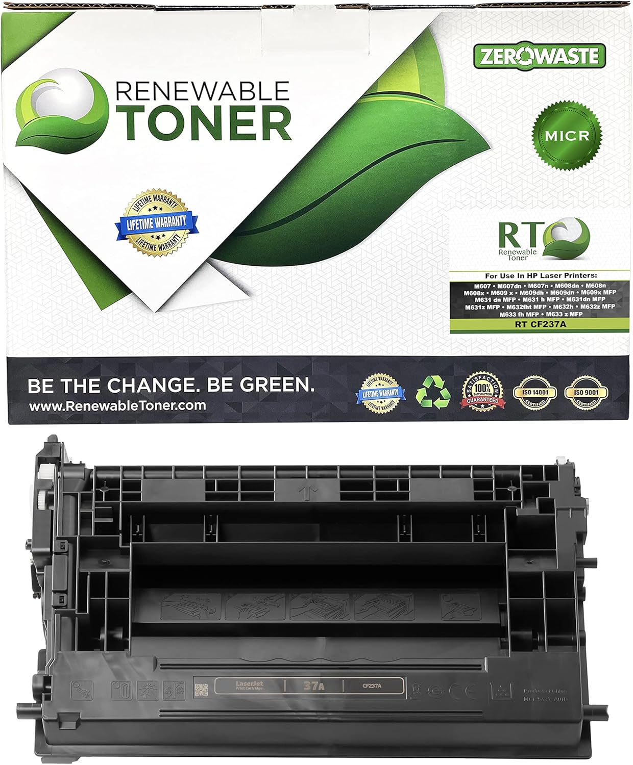 Cartucho de tóner de alto rendimiento MICR 37A  Reemplazo RT para HP 37A 37X funciona con láser Enterprise M607 M608 M609 Series MFP M631 M632 M633