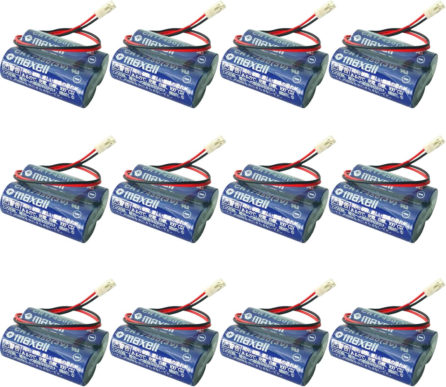 WELLVEUS12 PackCR17450-2WK27  D80UB016170 3V Battery, 2*CR17450 Battery Pack for Mazak 2CR17450 3V Battery