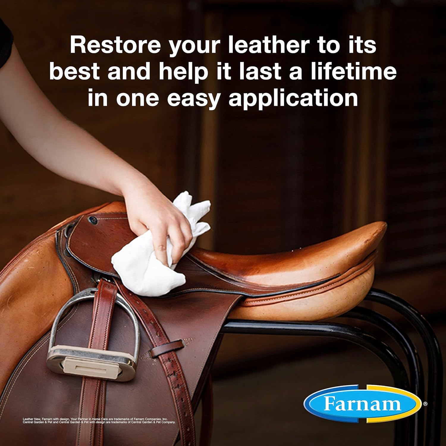 Farnam Leather New Easy Pulishing – Jabón de glicerina y limpiador de sillín de cuero, protege y conserva el cuero, limpia, acondiciona y pule, 32