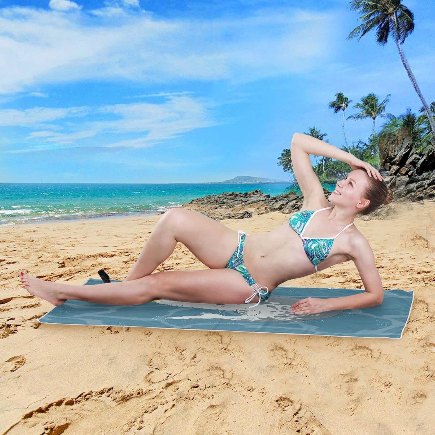 Unicorn Narwhal – Toalla de playa súper absorbente de gran tamaño, toalla ligera y compacta de secado rápido para natación, campamento, vacaciones