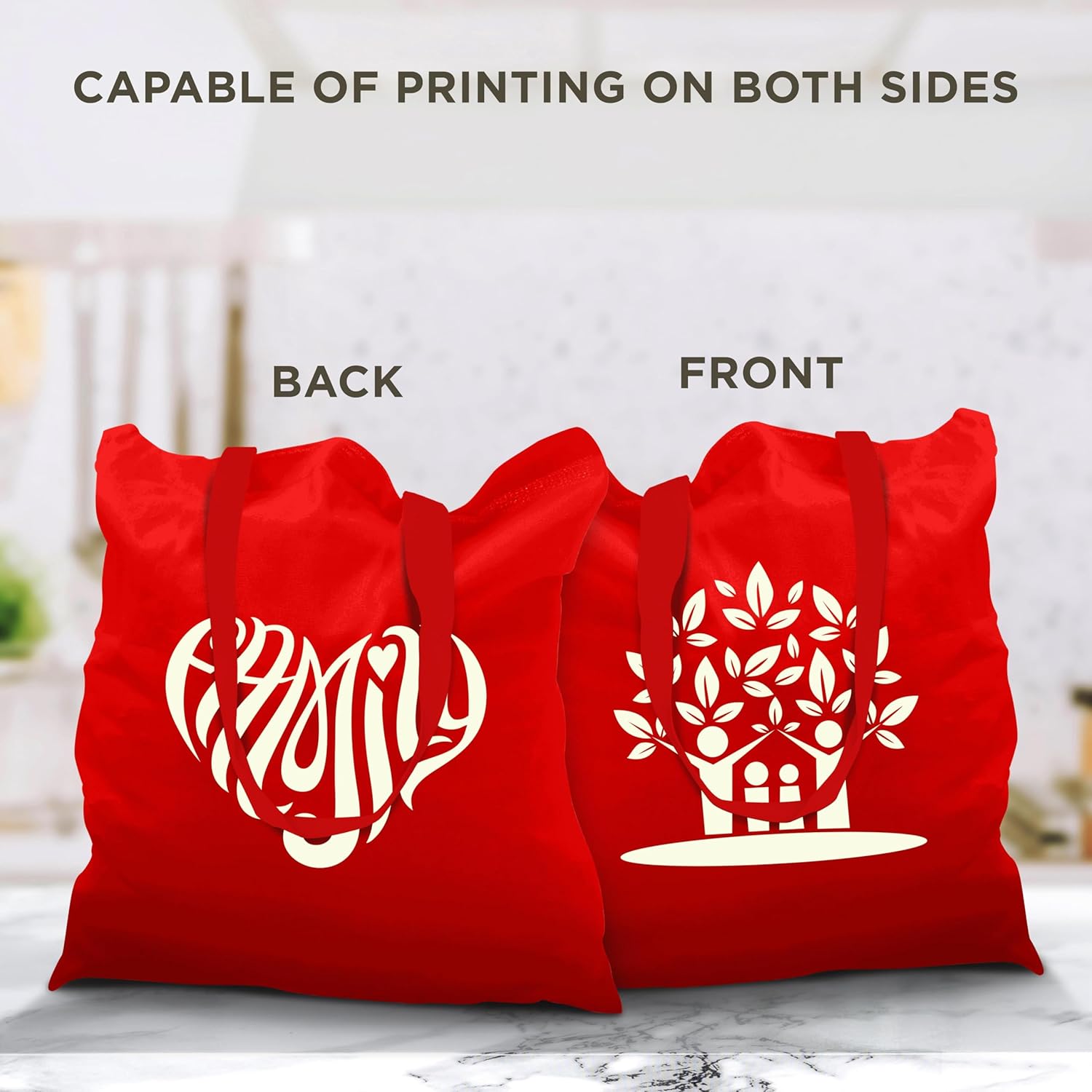 DISCOUNT PROMOS Juego de 10 bolsas de lona de algodón personalizadas, reutilizables, ideales para ir de compras, comestibles, playa, picnic,