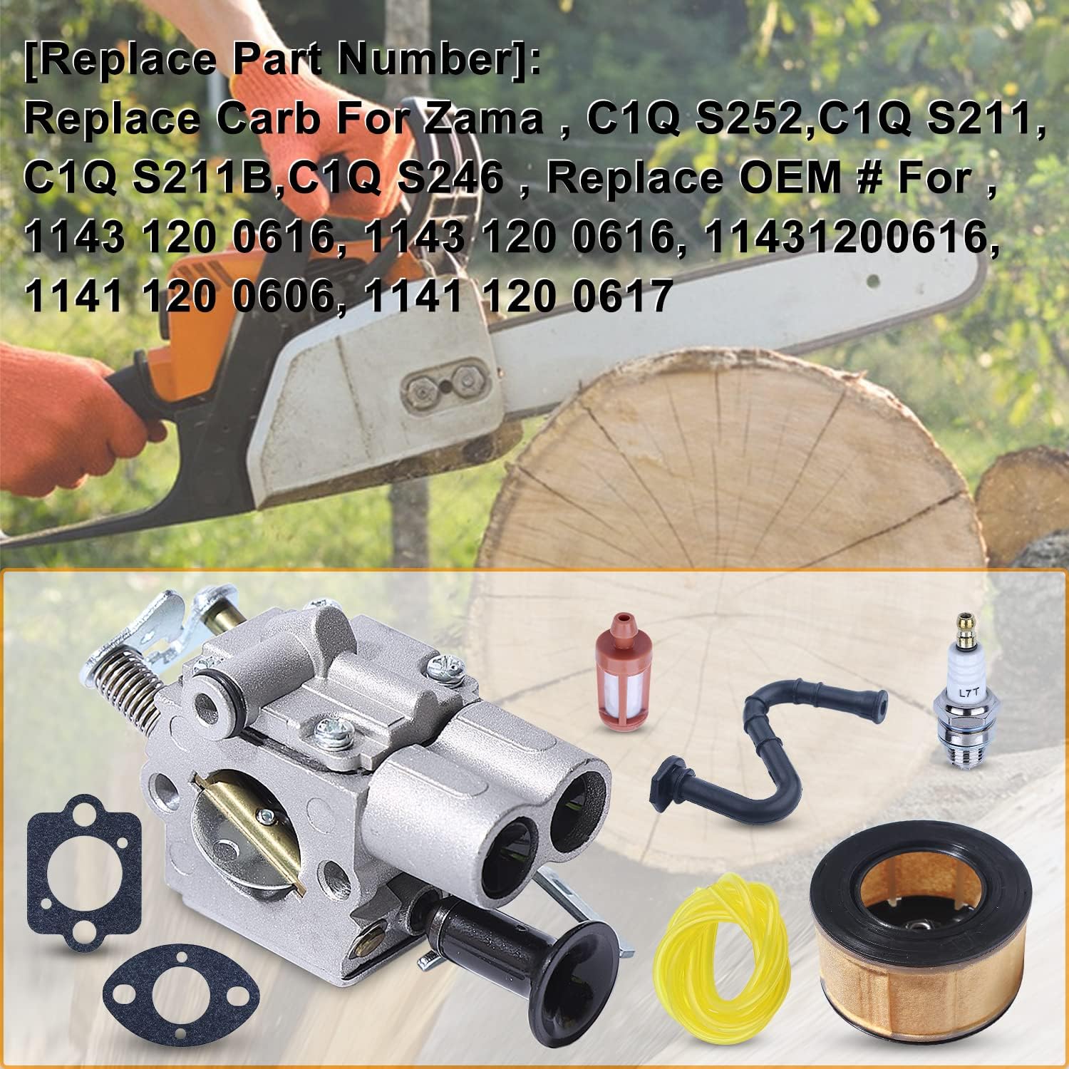 Kit de carburador MS 291 para Stihl MS271 MS291 MS261 C, ms261c para piezas de motosierra Stihl, para carburador Stihl ms271, no aplicable para