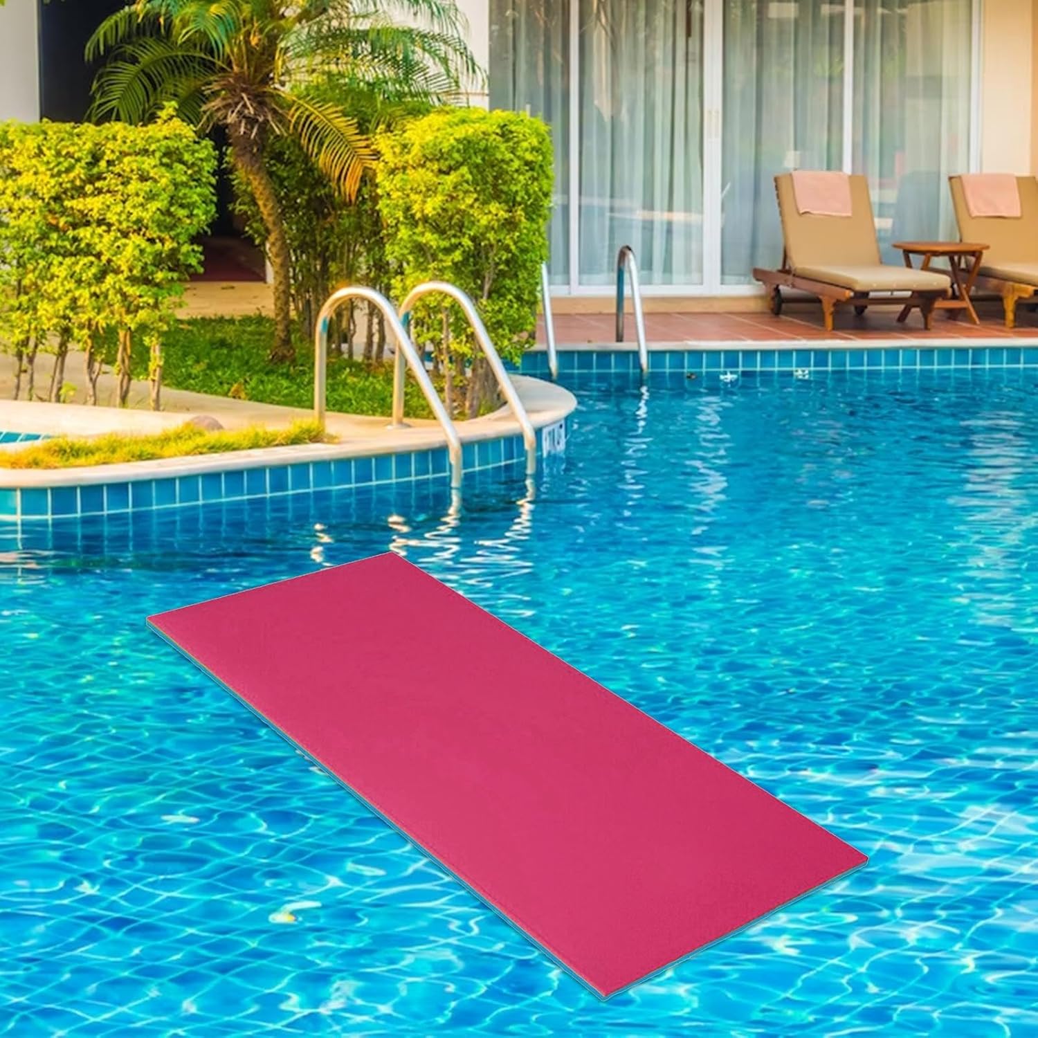 Flotador de agua, almohadilla flotante de espuma, manta flotante insumergible, portátil, para adultos, colchón para piscina, balsa flotante para