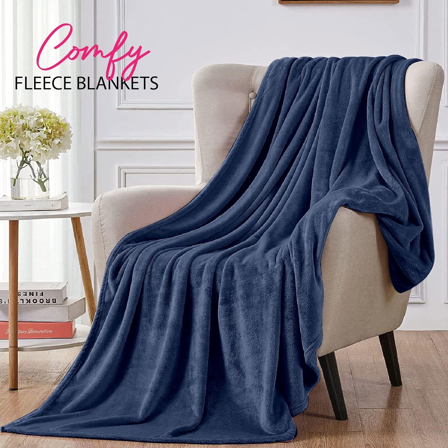 Mantas personalizadas para adultos con nombre bordado, manta personalizada con monograma para él y ella, manta de vellón súper suave y acogedora,