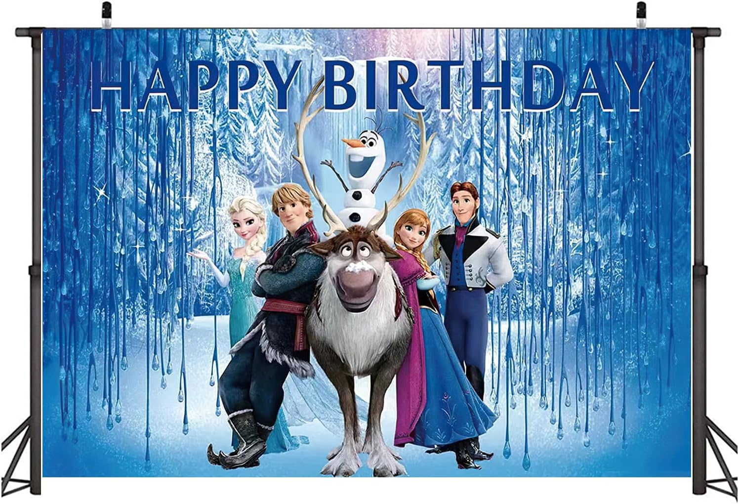 Telones de fondo de Frozen Elsa con temática de princesa congelada, suministros para fiesta de cumpleaños, decoraciones de nieve y hielo, fondo de