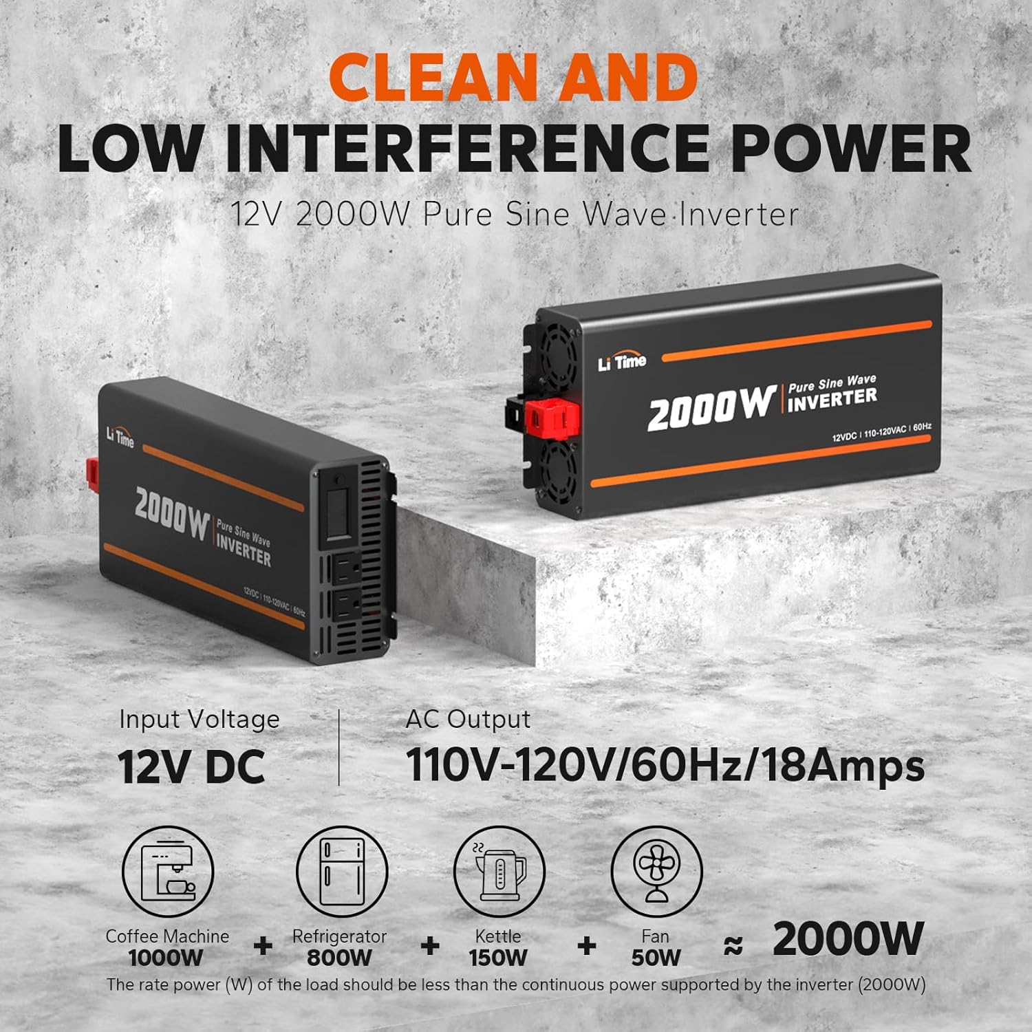 LiTime Energía de 3.84 kWh con baterías LiFePO4 de 12 V 300 Ah, incluidas con un cargador solar MPPT de 1224 V 30 A y un inversor de onda sinusoidal