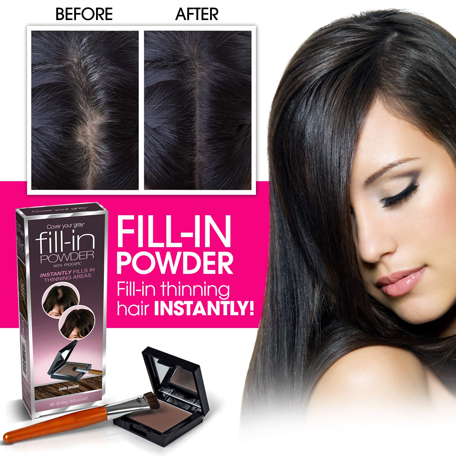 Cover Your Gray Palo de retoque de color de cabello – Mahagony