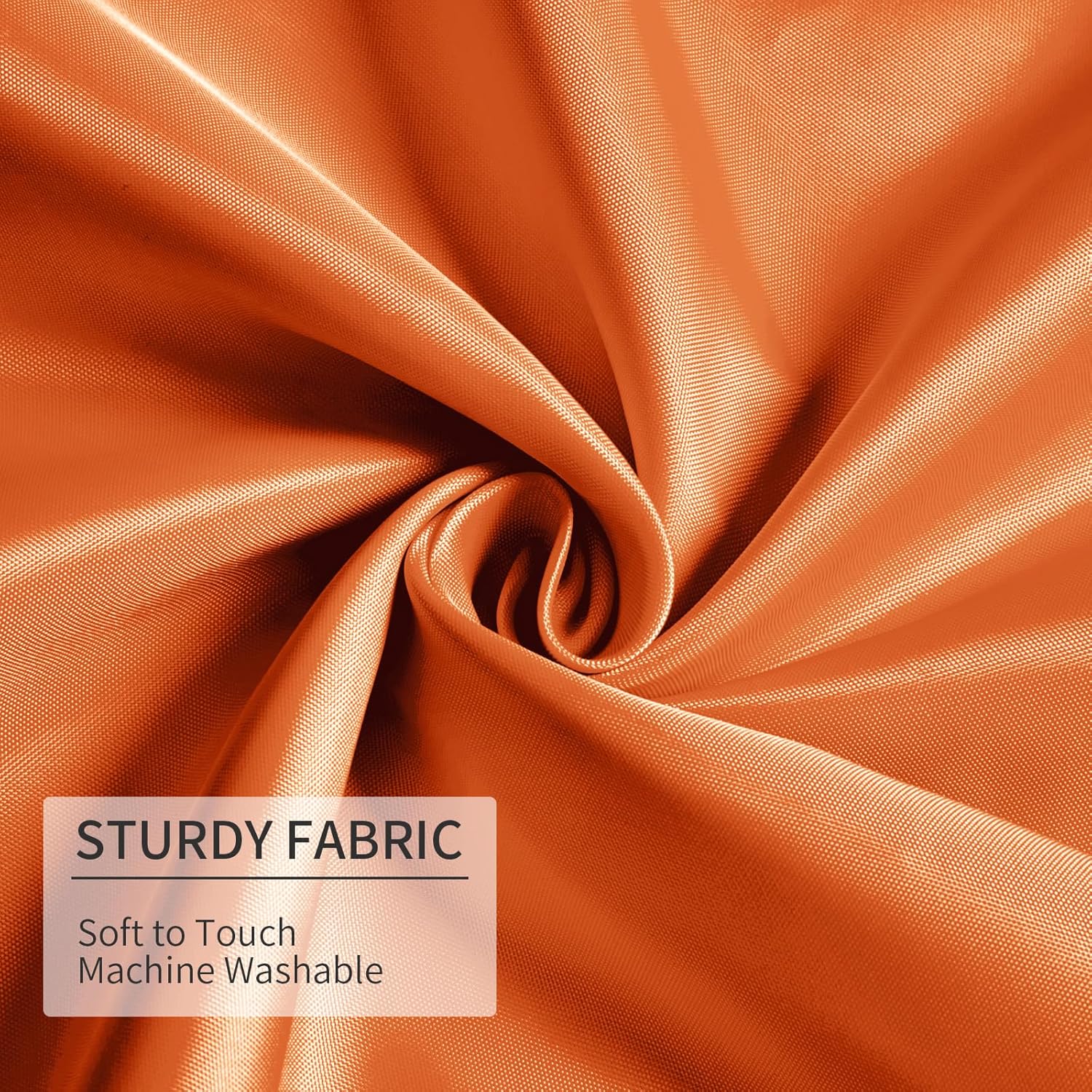 Gibelle Cortina de ducha de tela naranja, 72 x 72 pulgadas, forro de cortina de ducha impermeable para baño con ojales de metal y 12 ganchos de