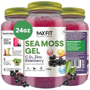 Gel de musgo marino con vitaminas de saúco, 24 onzas, gel de musgo marino de oro silvestre de Santa Lucía, 92 vitaminas y minerales, puro crudo y Gel de musgo marino con vitaminas de saúco, 24 onzas, gel de musgo marino de oro silvestre de Santa Lucía, 92 vitaminas y minerales, puro crudo y