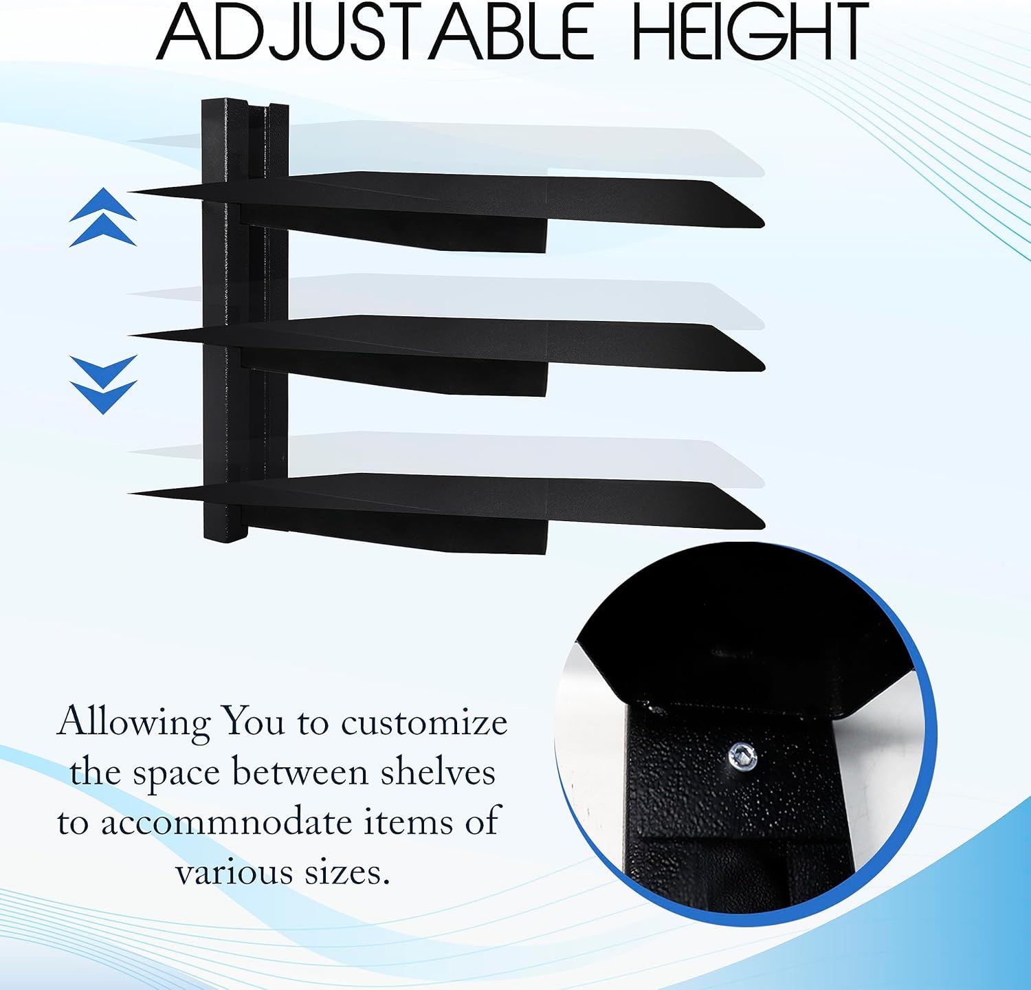 SIMOND STORE – Estante flotante de entretenimiento – Estante para proyector – Estante flotante de montaje en pared para reproductores de DVD,