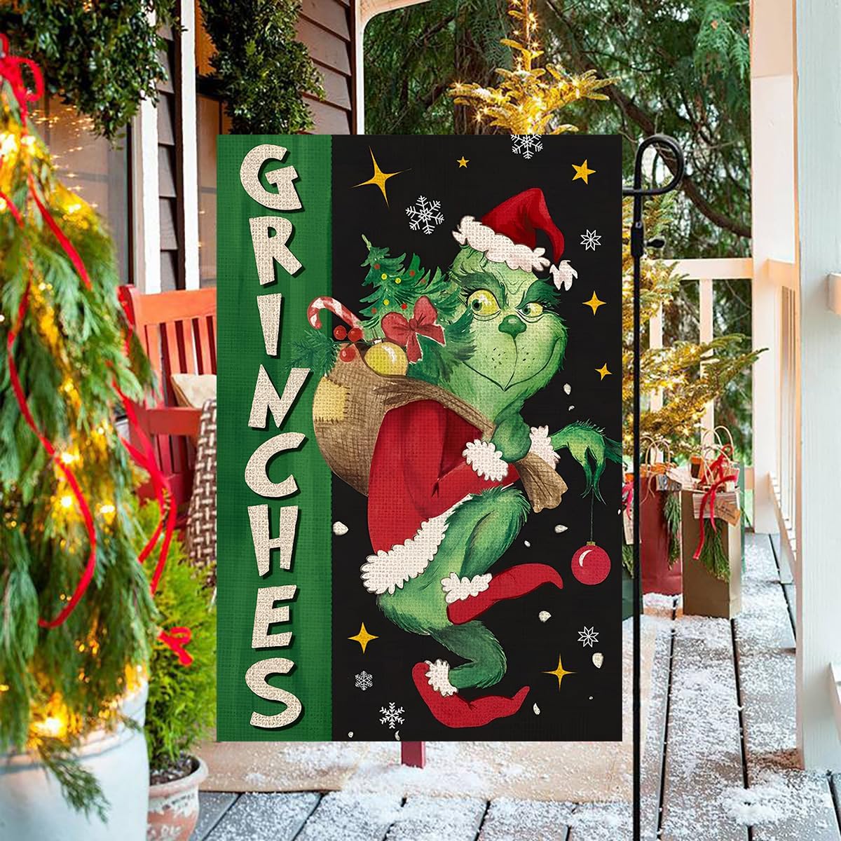 Banderas de jardín de Navidad para exteriores, 12 x 18 pulgadas, diseño de doble cara, decoración de bandera de jardín de Navidad, suministros de