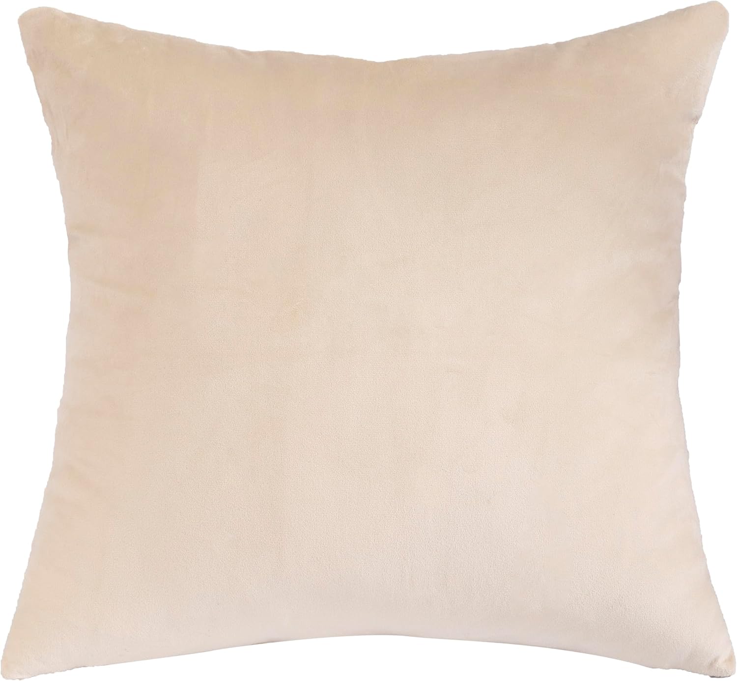 Tosleo Juego de 2 fundas de almohada de terciopelo color crema de 16 x 16 pulgadas con cuero dorado, fundas de almohada decorativas para sofá,