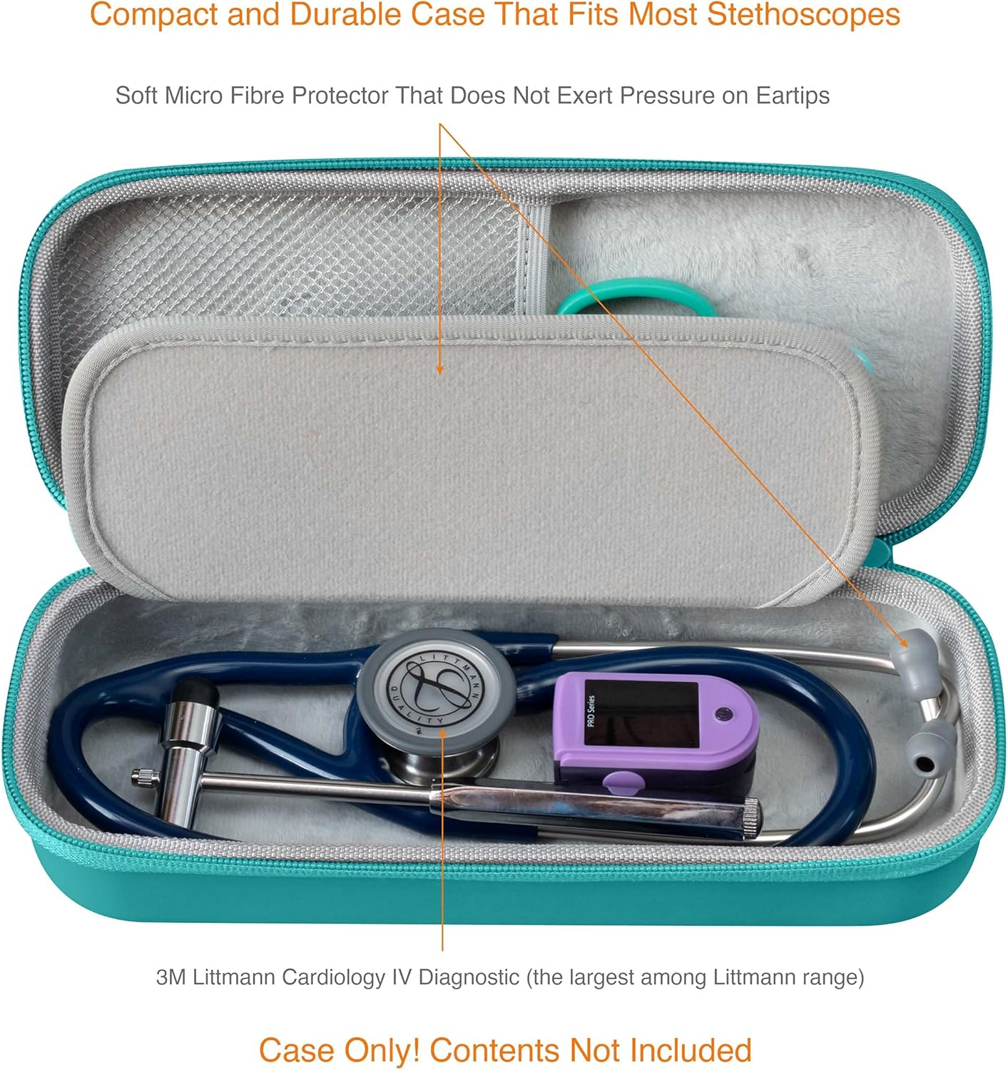 ButterFox Estuche para estetoscopio para enfermeras con divisor y ranura para identificación para Littmann Classic III, diagnóstico de cardiología
