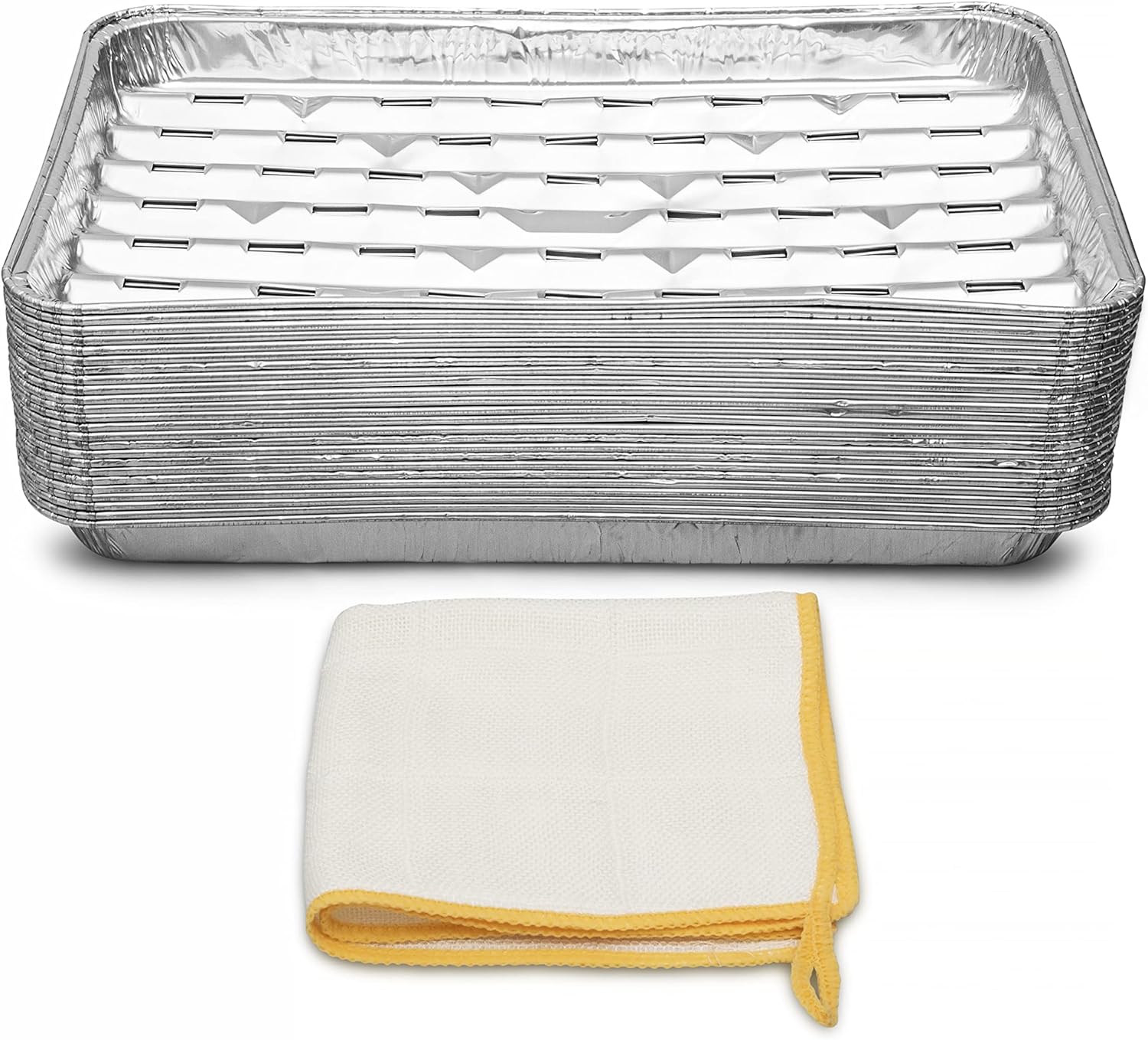 Forest & Twelft – Bandeja de aluminio para parrilla, paquete de 24, recipientes desechables para barbacoa, hornear, asar y cocinar, completo con