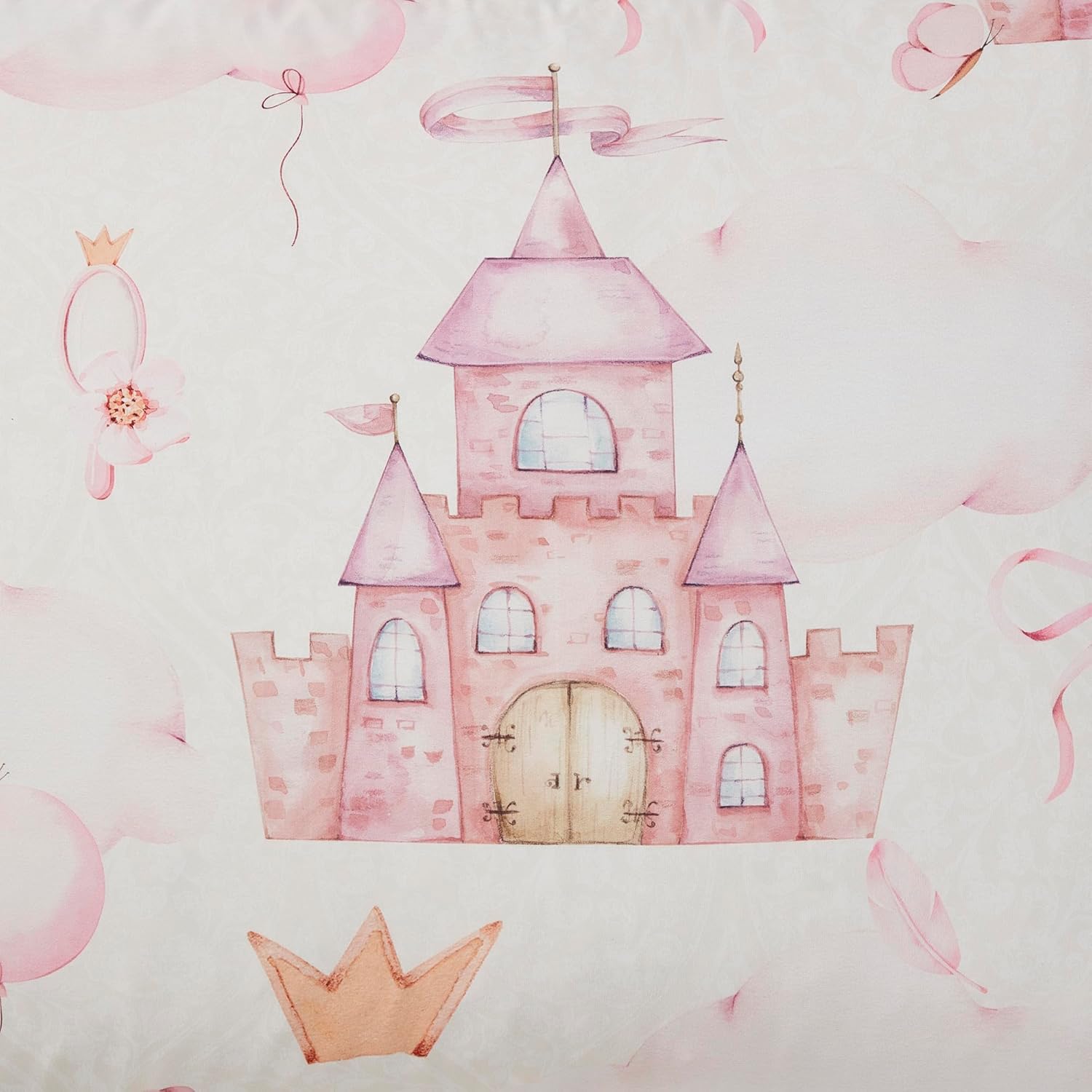 Juego de ropa de cama para niños y niñas, juego de sábanas y edredón impresos, tamaño individual, princesa de cuento de hadas