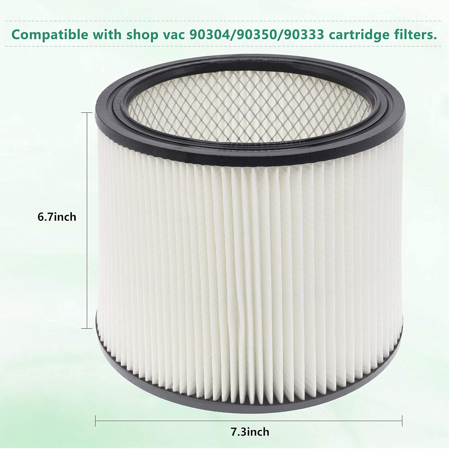 90304 90350 Shop Vac Filtro de repuesto de cartucho HEPA, compatible con aspiradora Shop Vac 90350 90304 90333, se adapta a la mayoría de