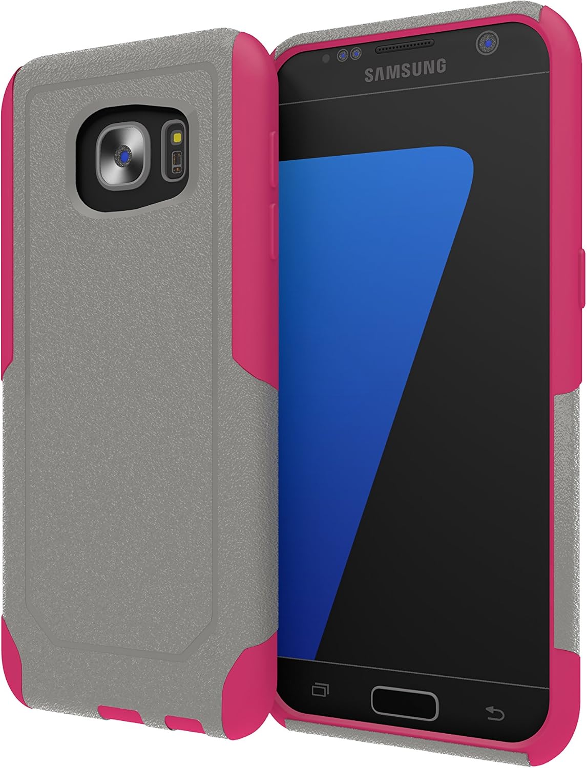 ToughBox Funda para Galaxy S7 Edge, serie Commute a prueba de golpes delgada resistente Gris  Rosa para Samsung Galaxy S7 Edge compatible con