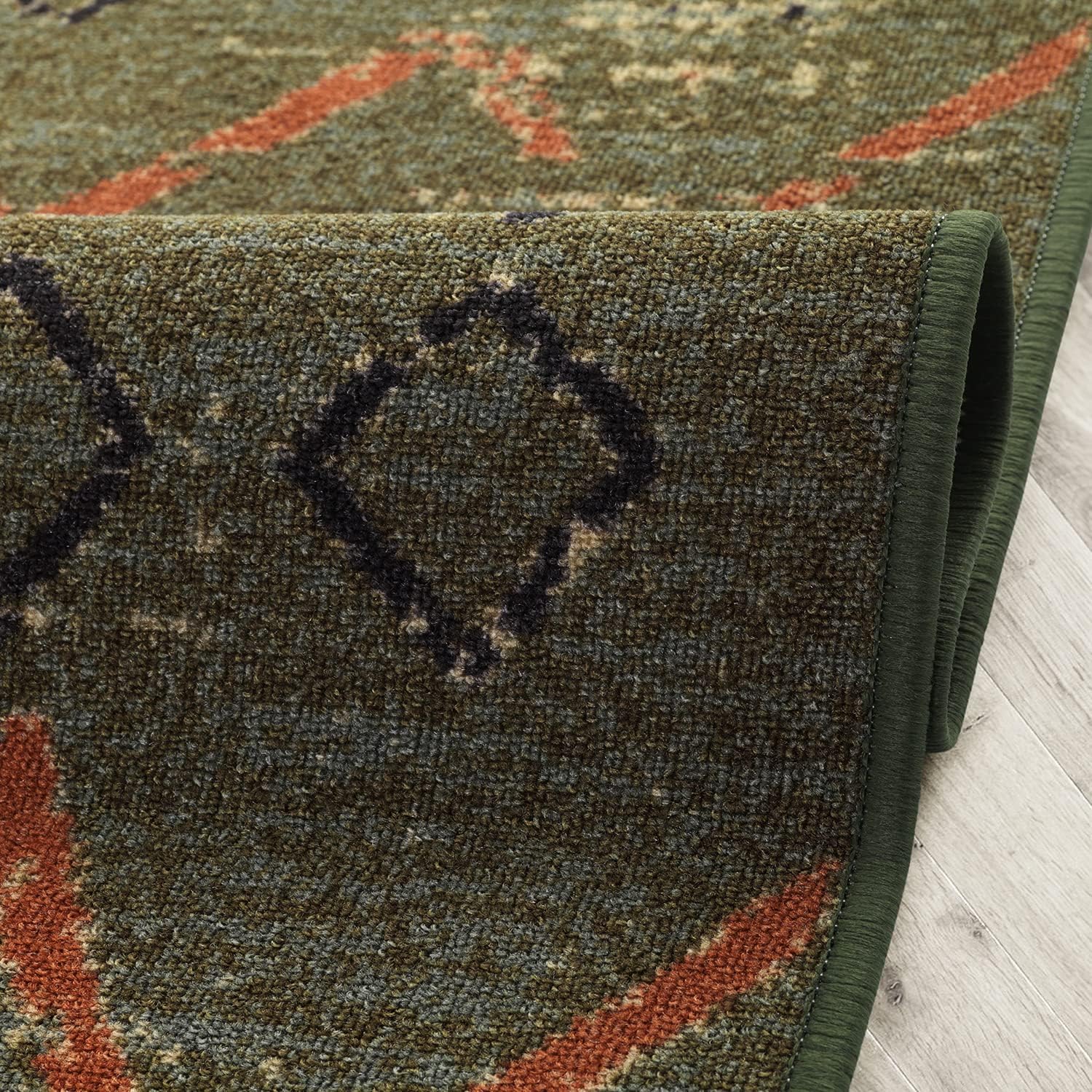Antep Rugs – Alfombras antideslizantes de 8 x 10 pies (antideslizante) con parte trasera de goma, de estilo antiguo, bohemio, marroquí y con pelo