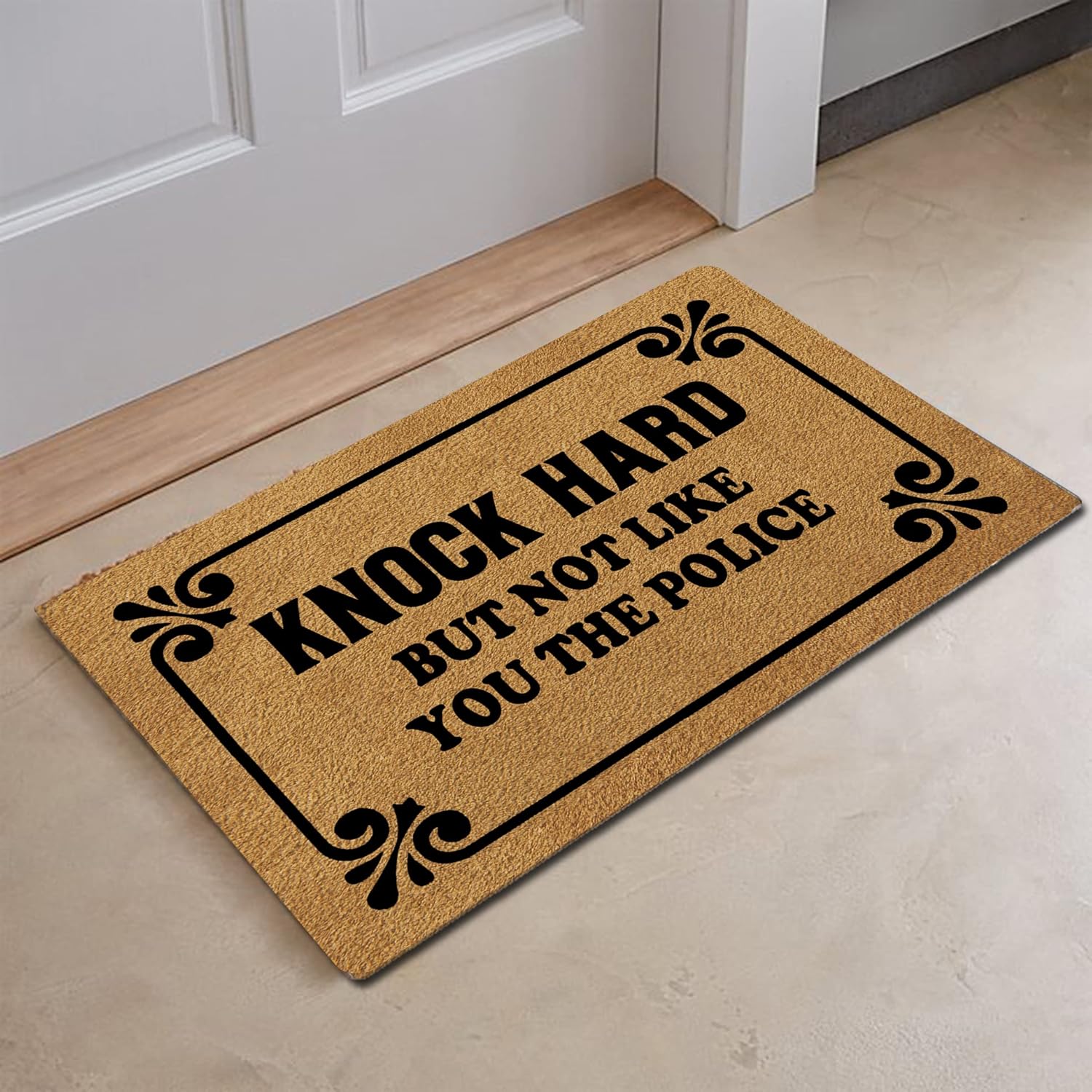 FunXiLin Divertido tapete de bienvenida (23.6 x 15.7 pulgadas) tapete antideslizante de regalo personalizado para decoración del hogar en puerta,