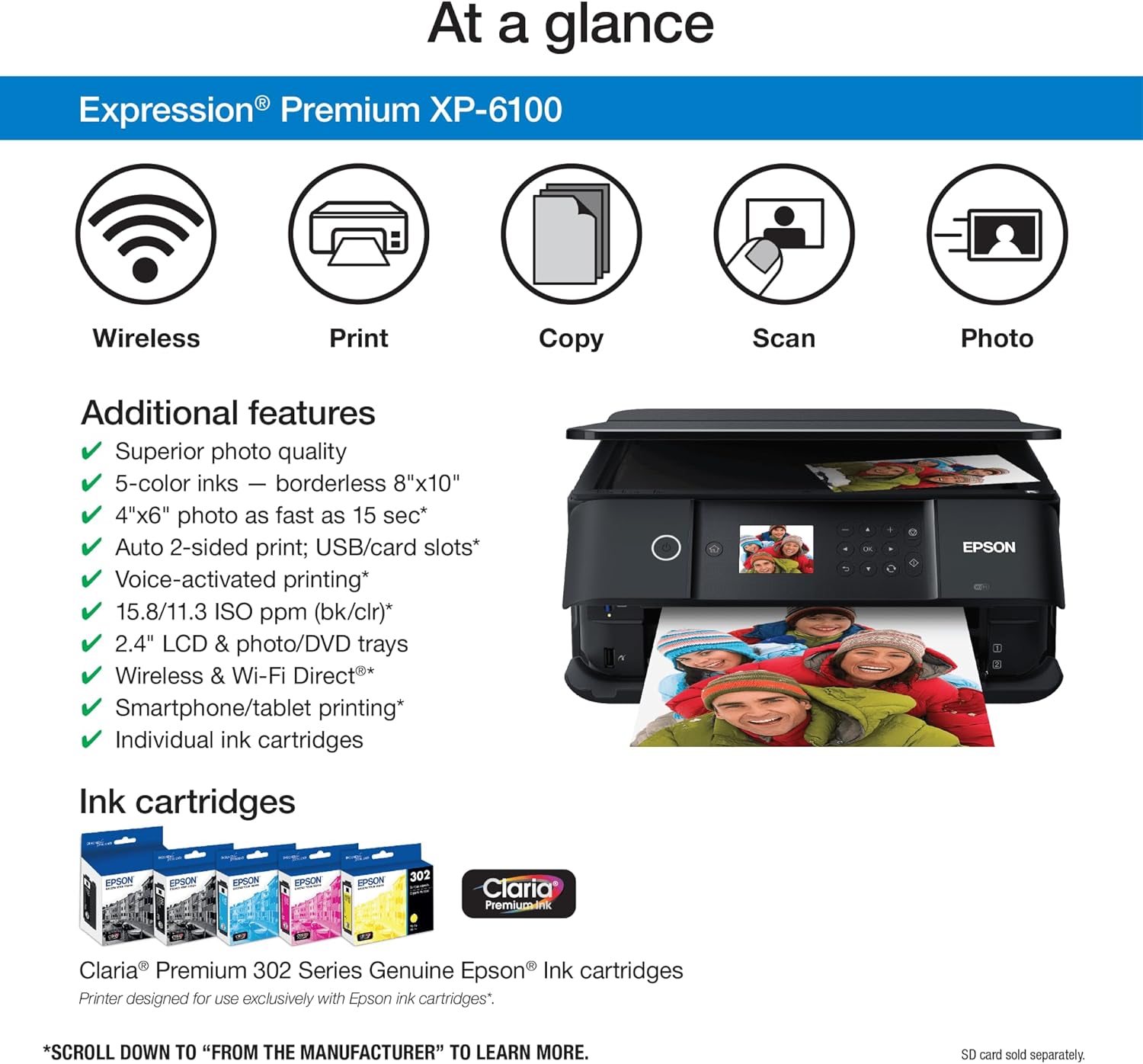 Epson EcoTank ET-2800 Impresora Supertank sin cartuchos con escaneo y copia, la impresora básica ideal para el hogar, impresora fotográfica
