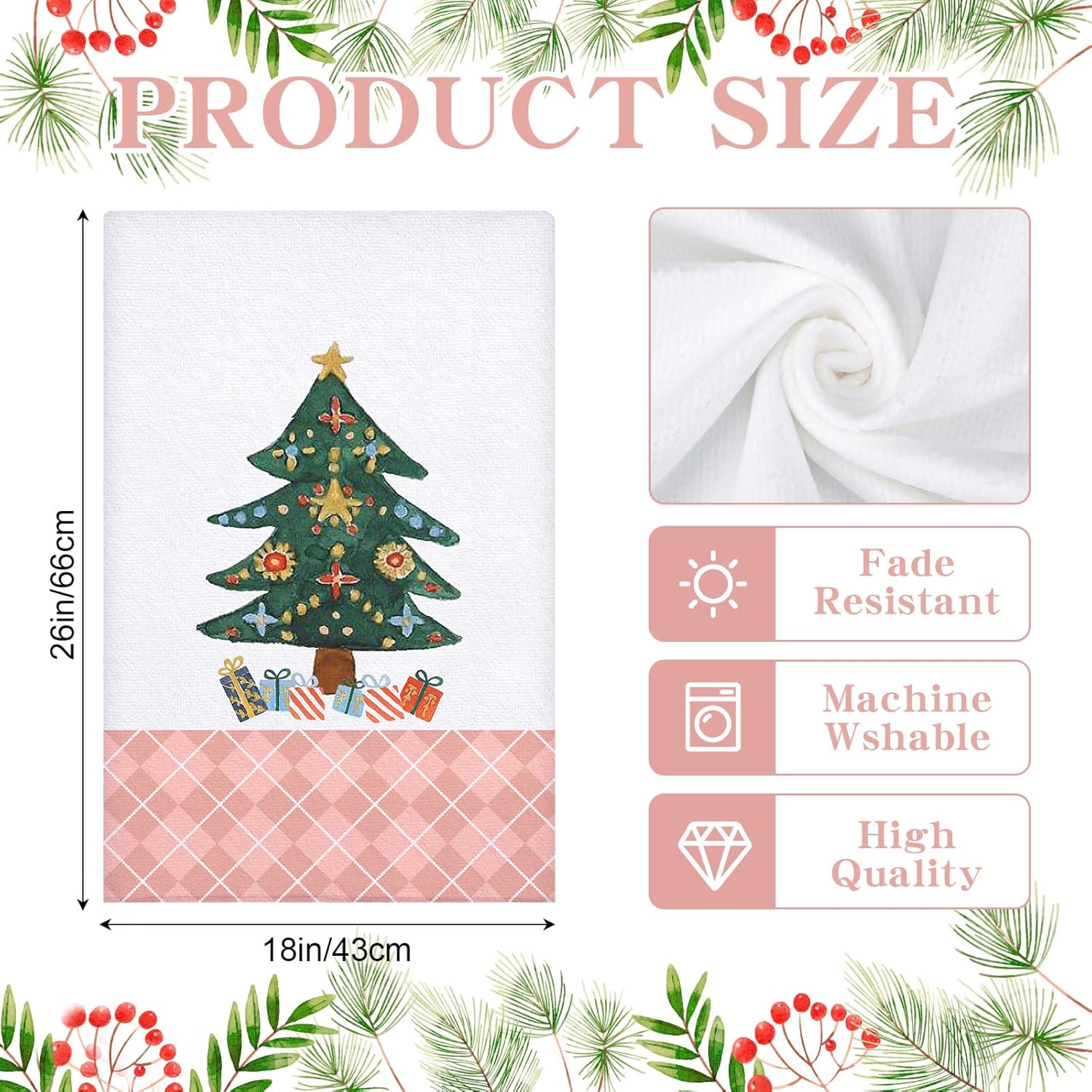 Preboun 4 toallas de cocina de Navidad, paños de cocina de cascanueces de 18 x 26 pulgadas, paños de cocina de Navidad de invierno para cocina,