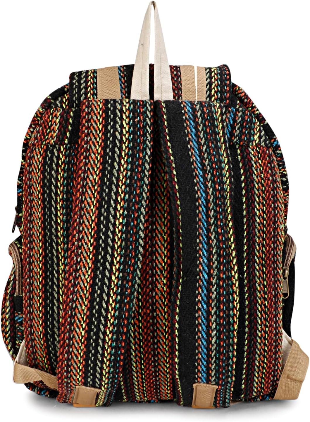 Himalyan Hemp Laptop Bag MochilaViajero Bolsa, Cáñamo Portátil Bolsa, Negro Multi-2, Mochila