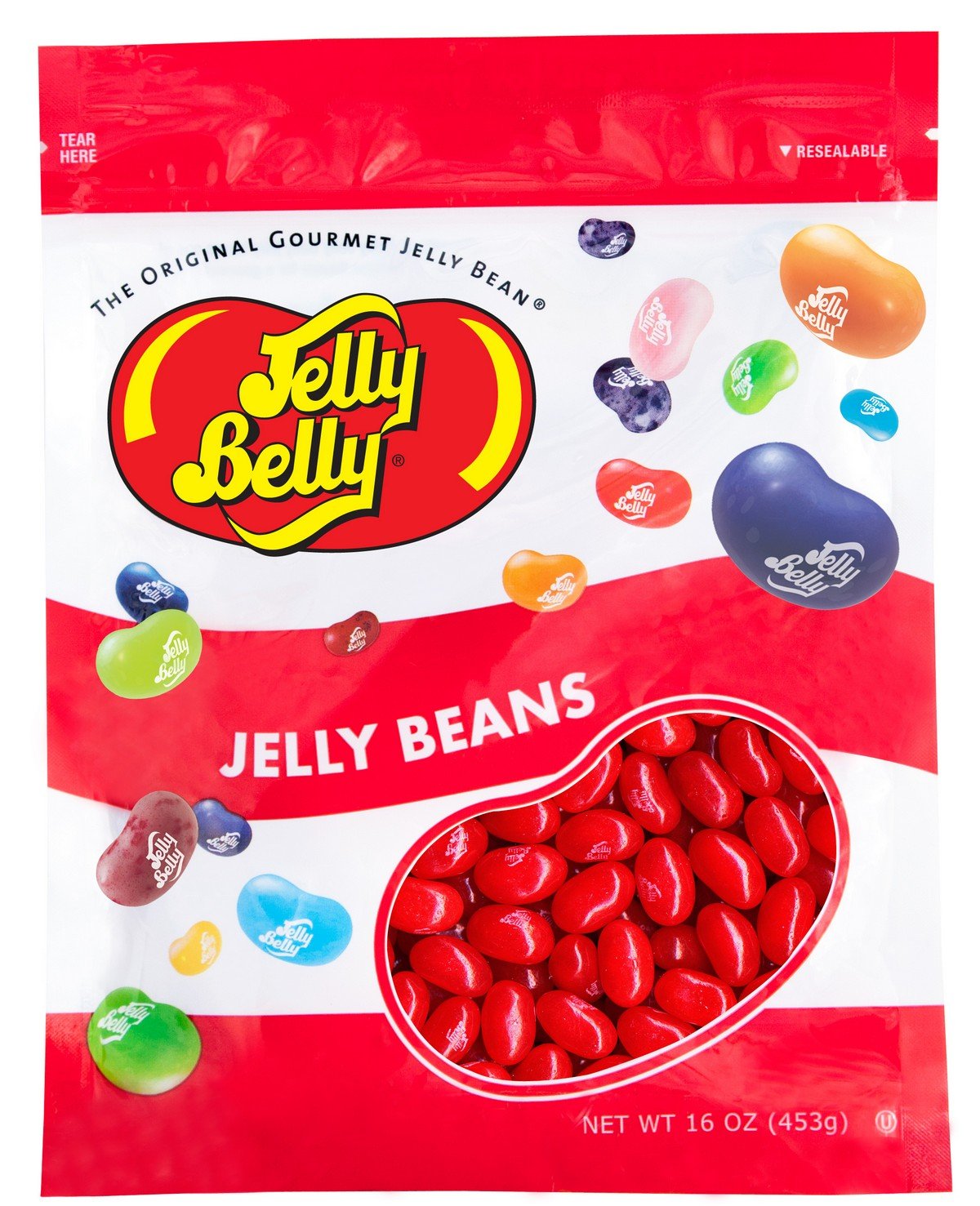 Jelly Belly Gomitas de sabor manzana roja, bolsa resellable de 1 libra (16 onzas), auténticos, oficiales, directamente de la fuente