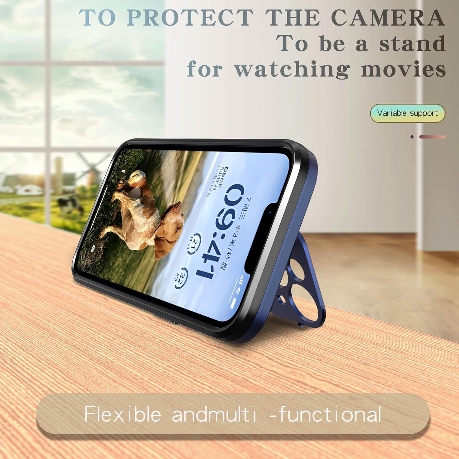 Asuwish Funda para iPhone 15 Plus de 6.7 pulgadas con protector de pantalla de vidrio templado Magsafe y soporte delgado, funda para celular