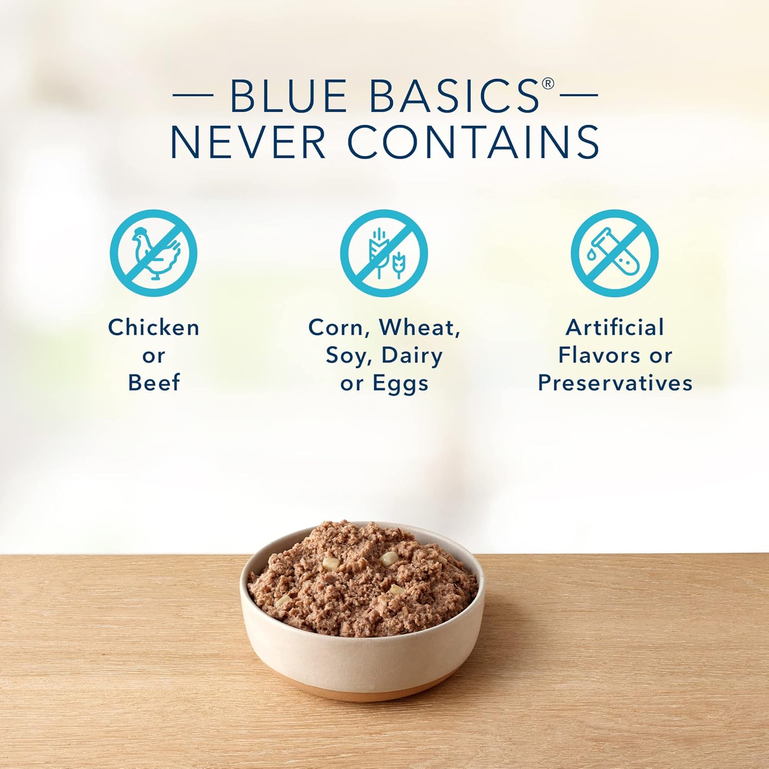 Blue Buffalo Basics Skin & Stomach Care, alimento húmedo natural para perros adultos, sin granos, latas de pescado blanco, latas de 12.5 onzas