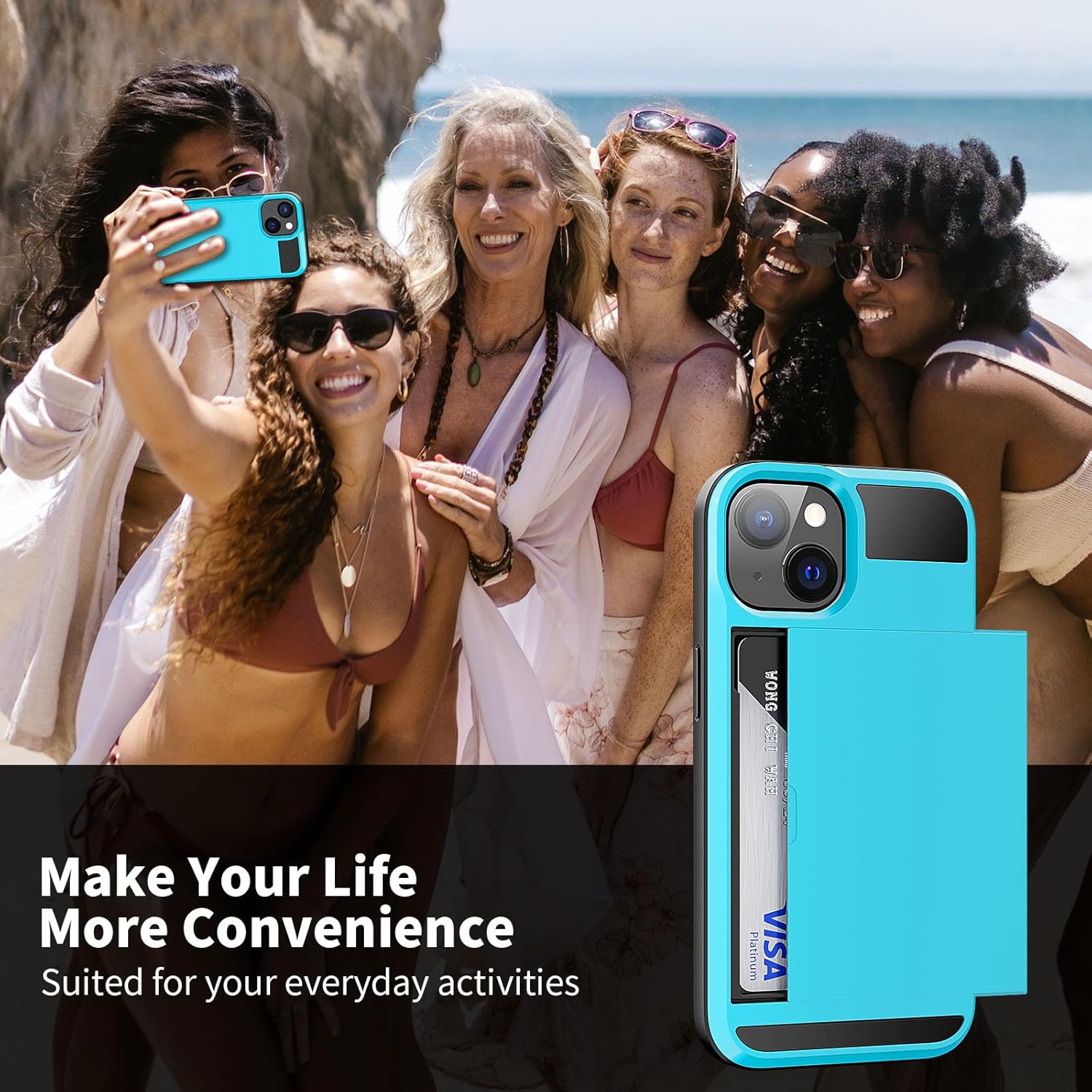 Funda protectora para iPhone 15 para iPhone 15, funda protectora para teléfono para mujeres y hombres, resistente a los golpes, antiarañazos, ranura