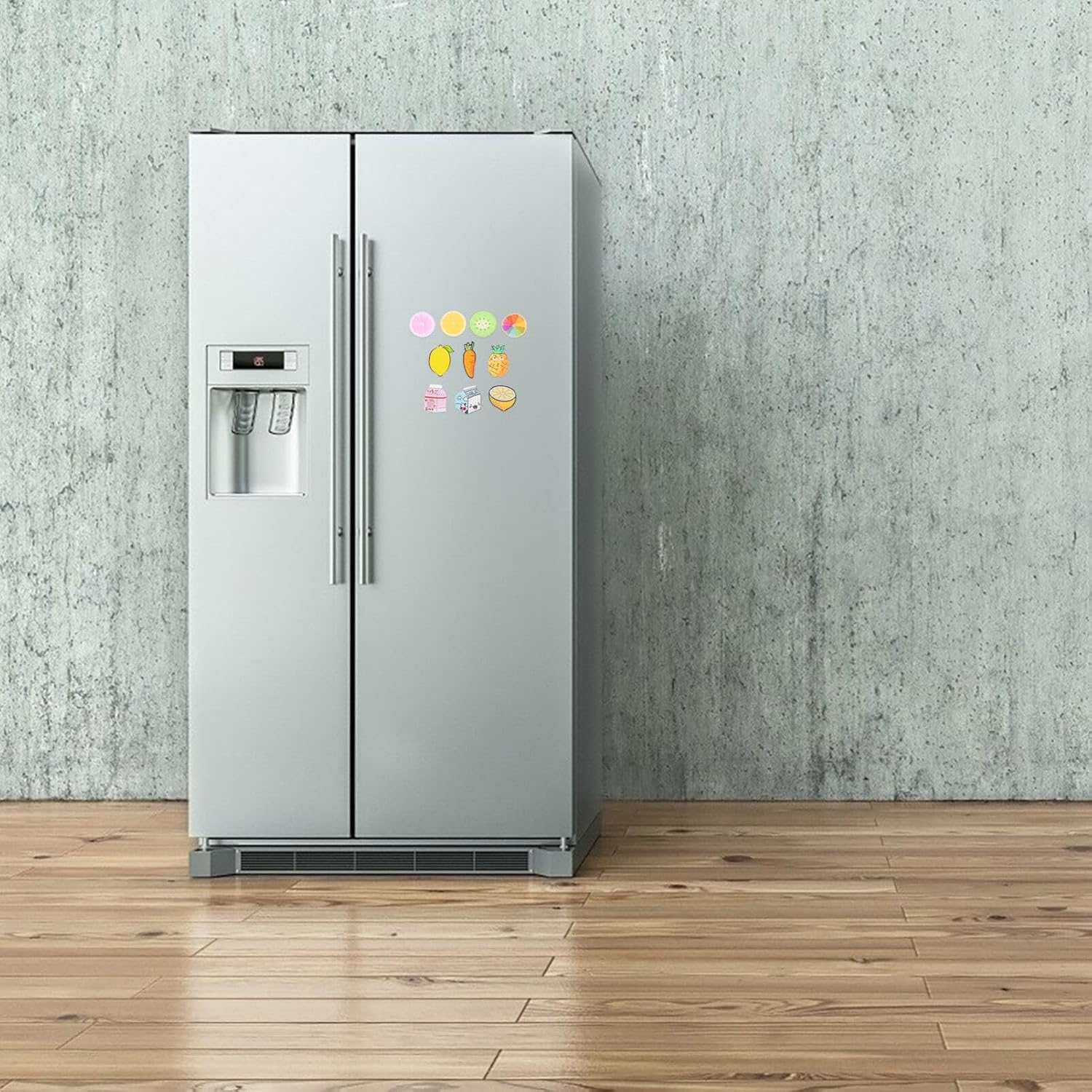 Lindos imanes de frutas para refrigerador, 10 unidades, mini imanes para refrigerador de frutas, coloridos imanes de nevera para casillero, pizarra