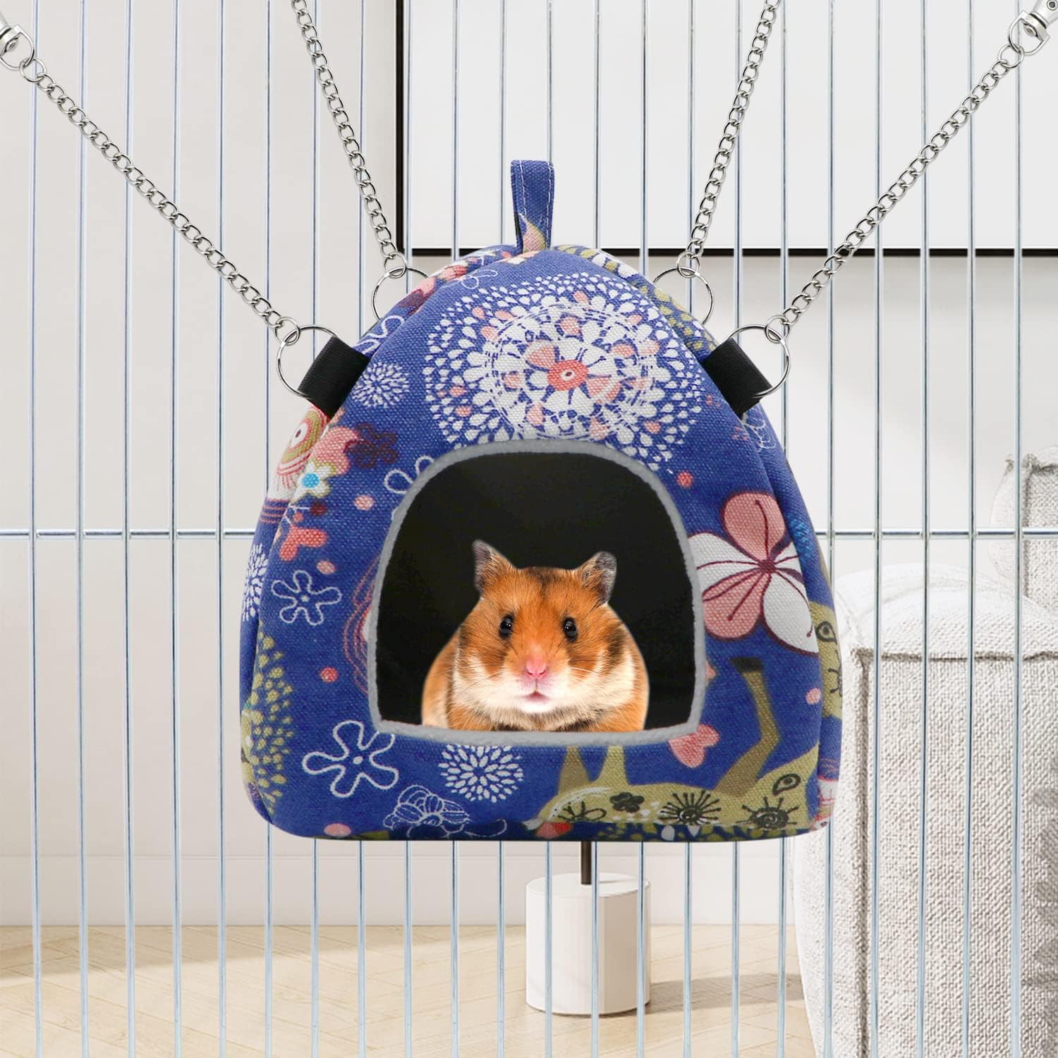 Tienda de campaña para hámster, hamaca cálida de invierno, cama para dormir para ratas jerbos, planeadores de azúcar, ardilla, erizo, pájaros